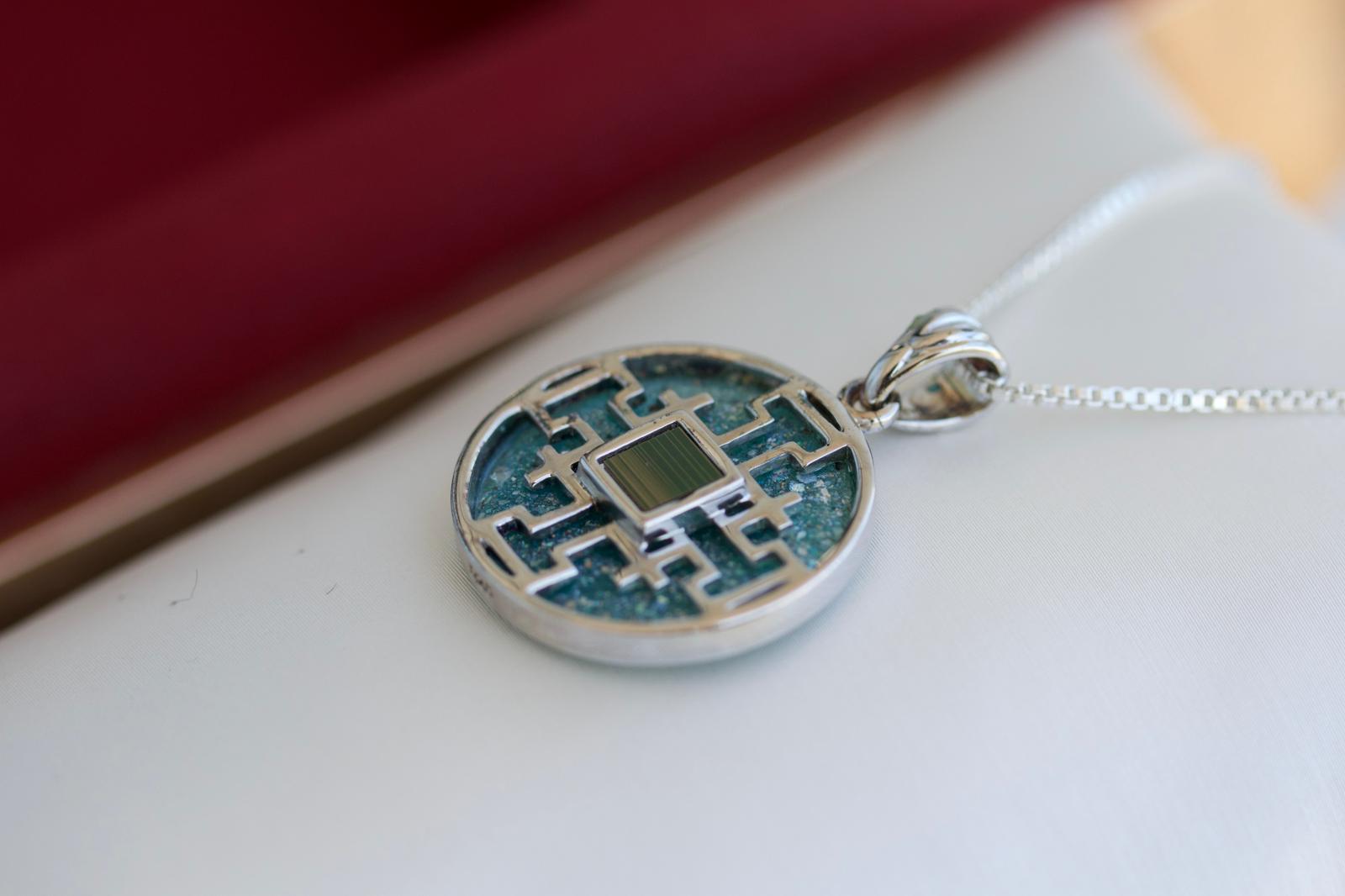 Jerusalem Nano Bible Cross Pendant Handmade in the Holy Land