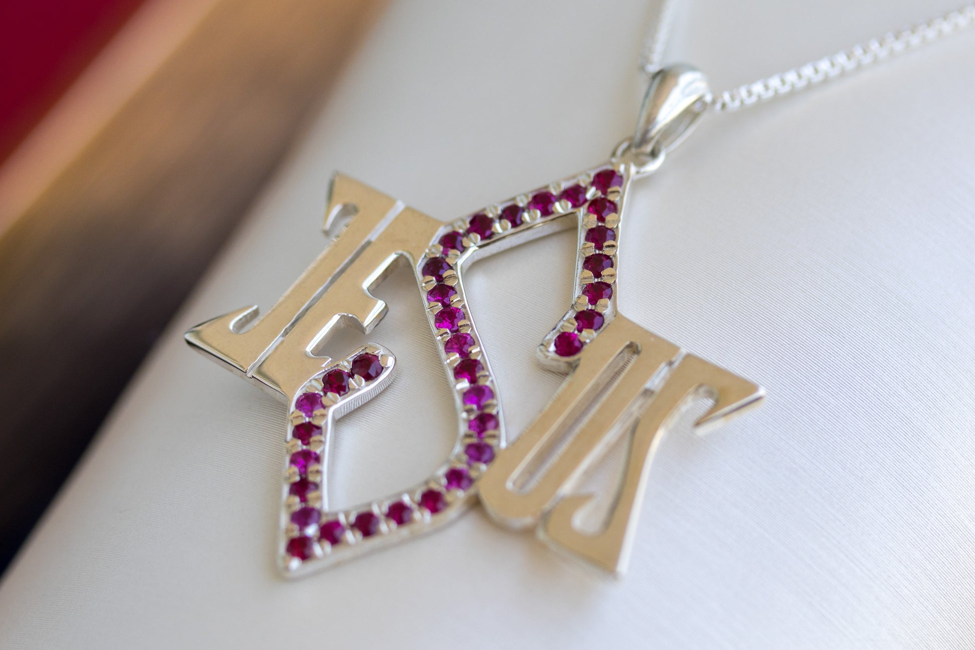 Jesus Star of David Ruby Pendant - Symbol of Salvation and Divine Love, Handcrafted in Jerusalem