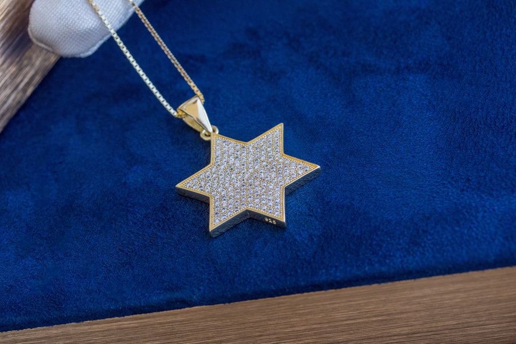 Star of David Gold Pendant – Symbol of Divine Protection, Light, and Heritage | Handcrafted in Jerusalem