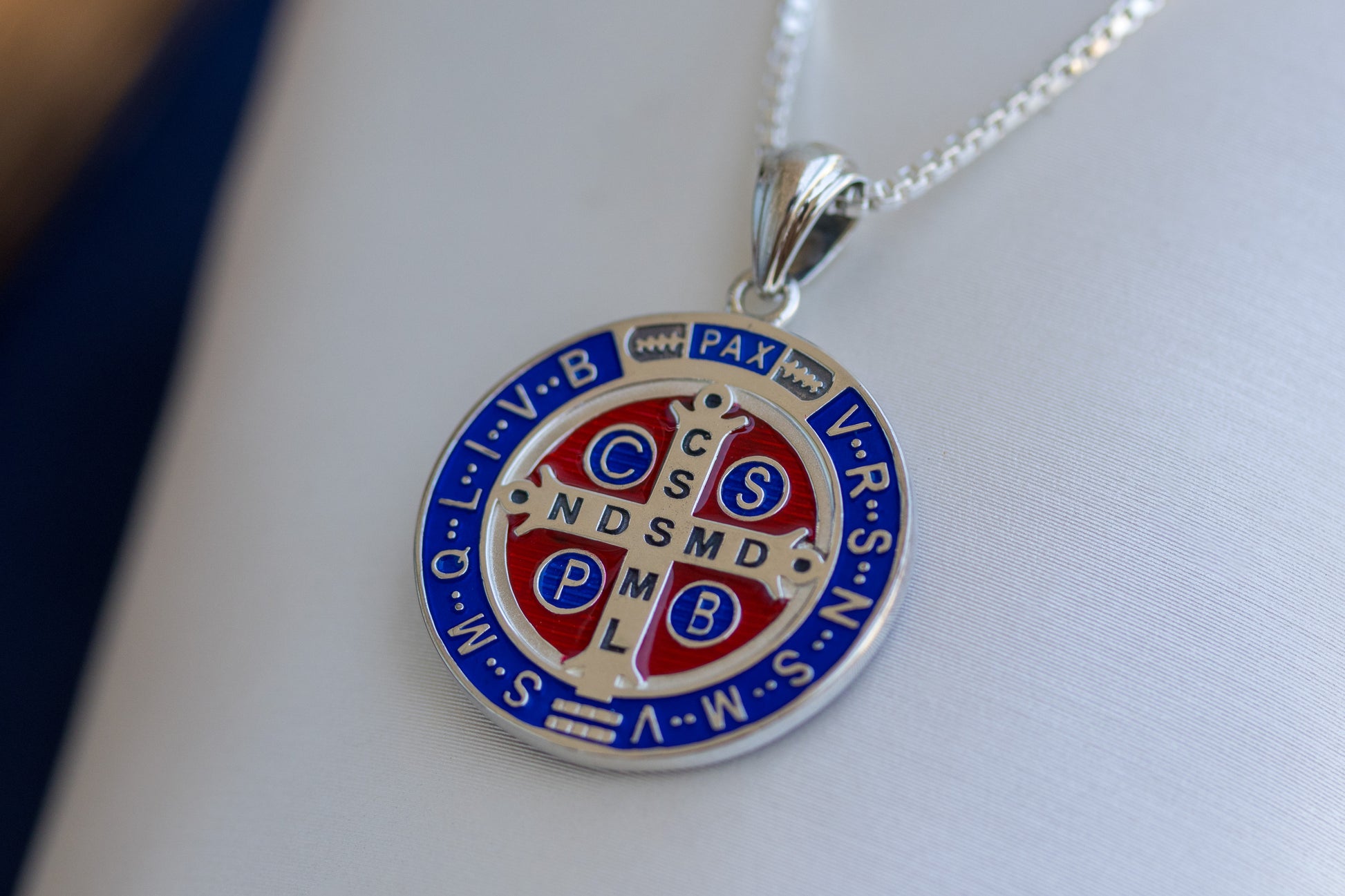 Saint Benedict Medal Pendant - Shield of Faith and Divine Protection, Handcrafted in Jerusalem