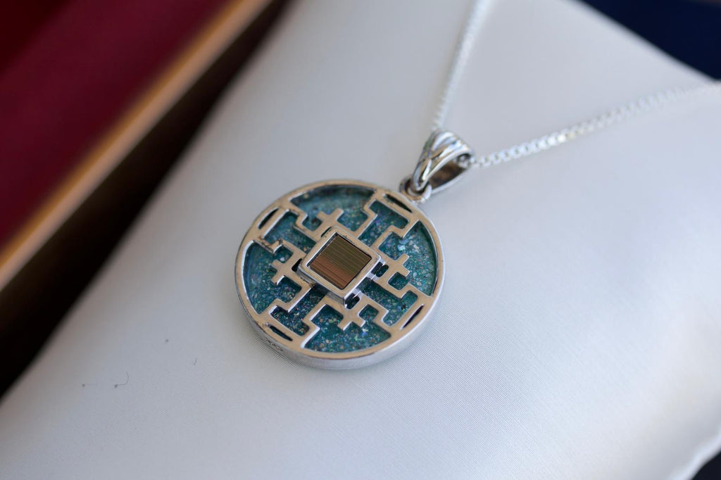 Jerusalem Nano Bible Cross Pendant Handmade in the Holy Land