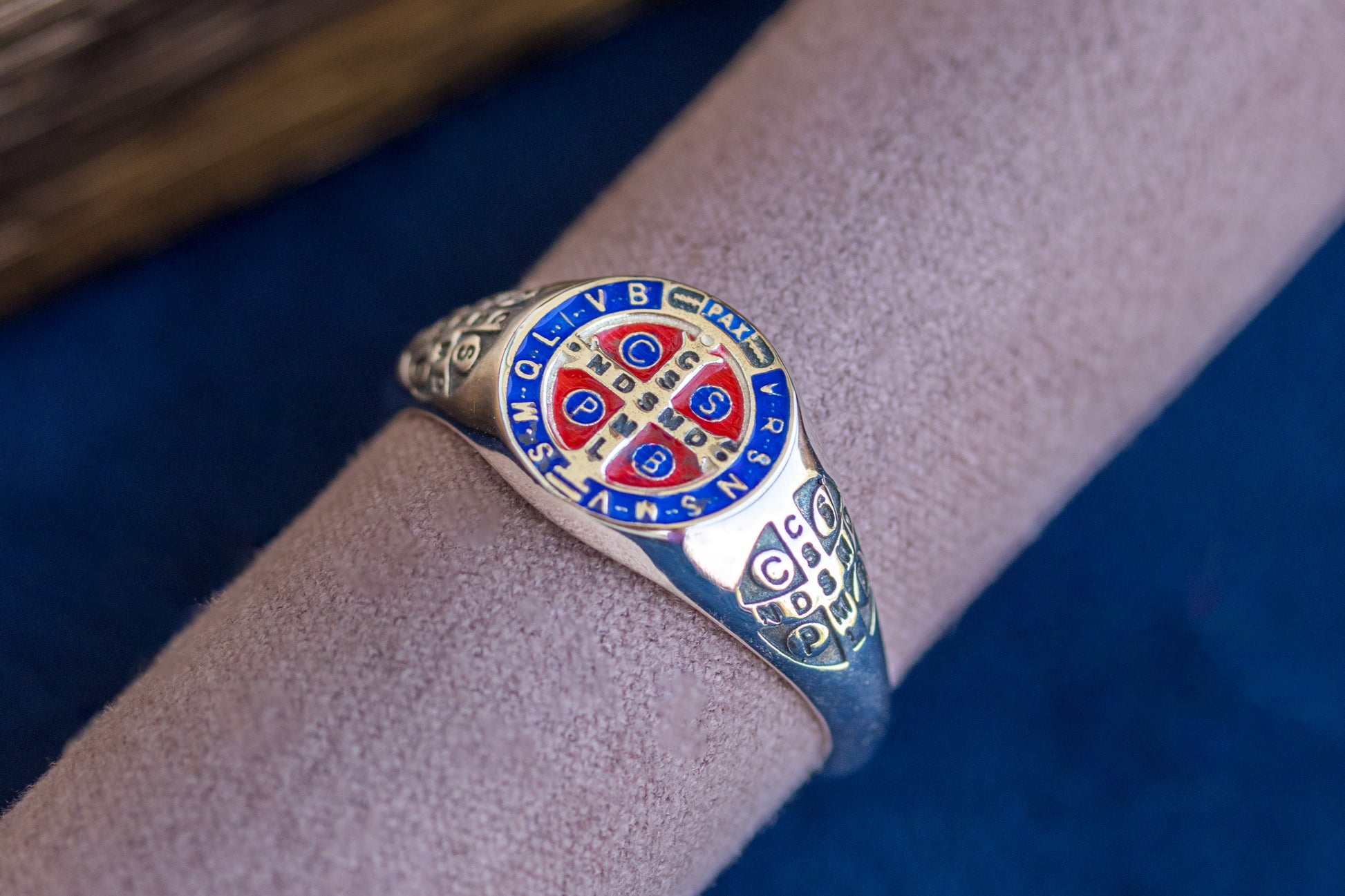 Saint Benedict Ring - Catholic Medal of Protection, Handmade in Jerusalem
