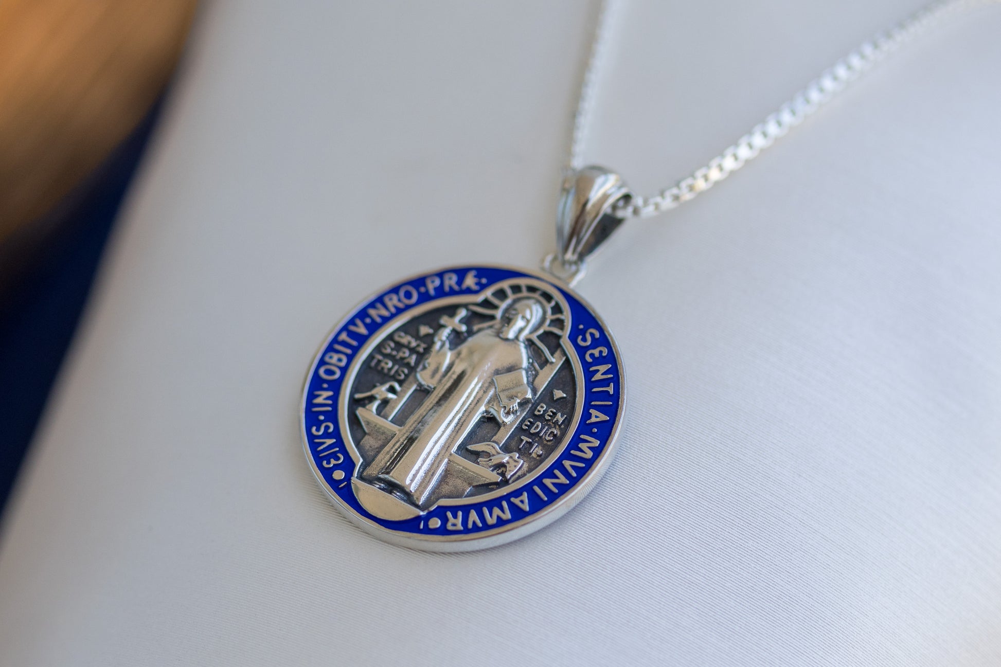 Saint Benedict Medal Pendant - Shield of Faith and Divine Protection, Handcrafted in Jerusalem