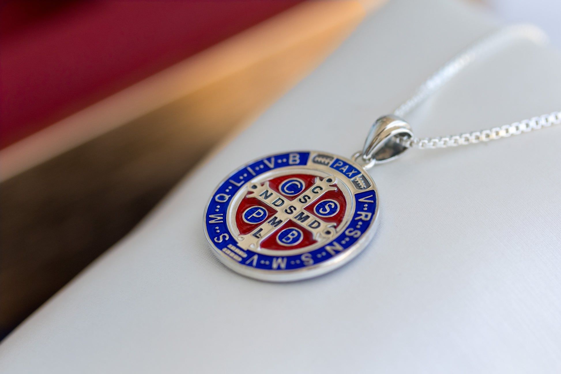 Saint Benedict Medal Pendant - Shield of Faith and Divine Protection, Handcrafted in Jerusalem