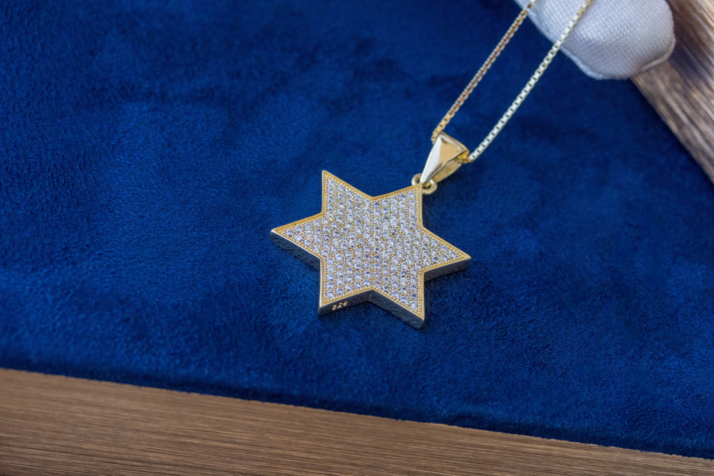 Star of David Gold Pendant – Symbol of Divine Protection, Light, and Heritage | Handcrafted in Jerusalem