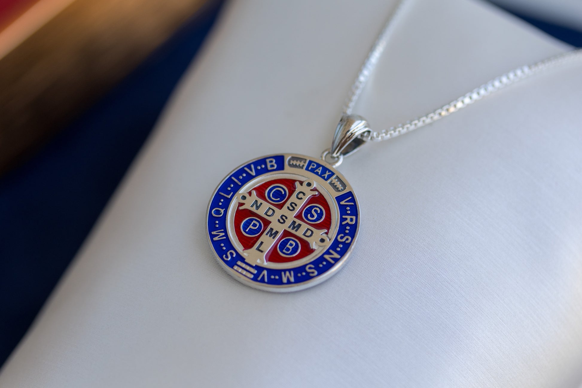 Saint Benedict Medal Pendant - Shield of Faith and Divine Protection, Handcrafted in Jerusalem