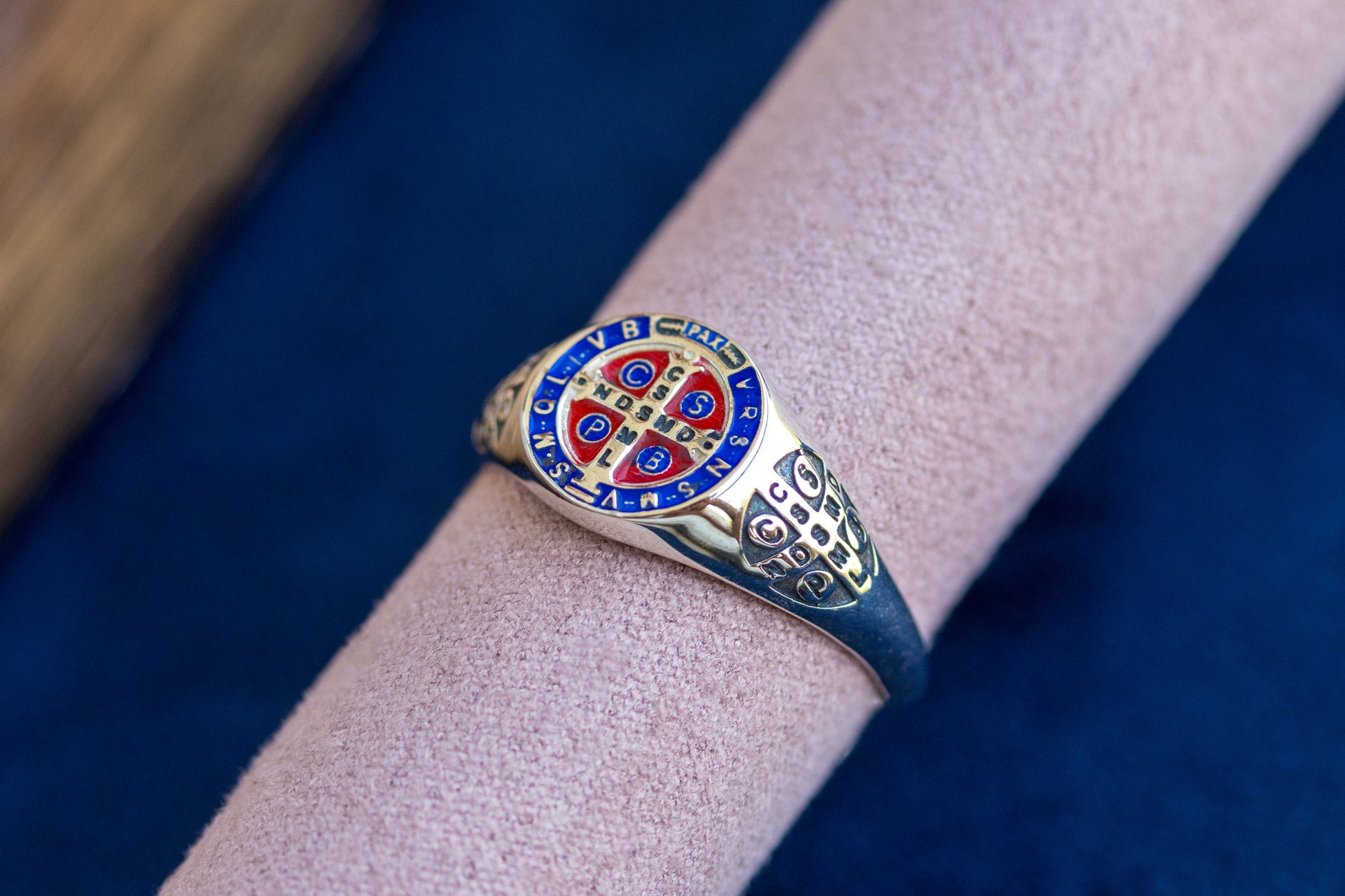 Saint Benedict Ring - Catholic Medal of Protection, Handmade in Jerusalem