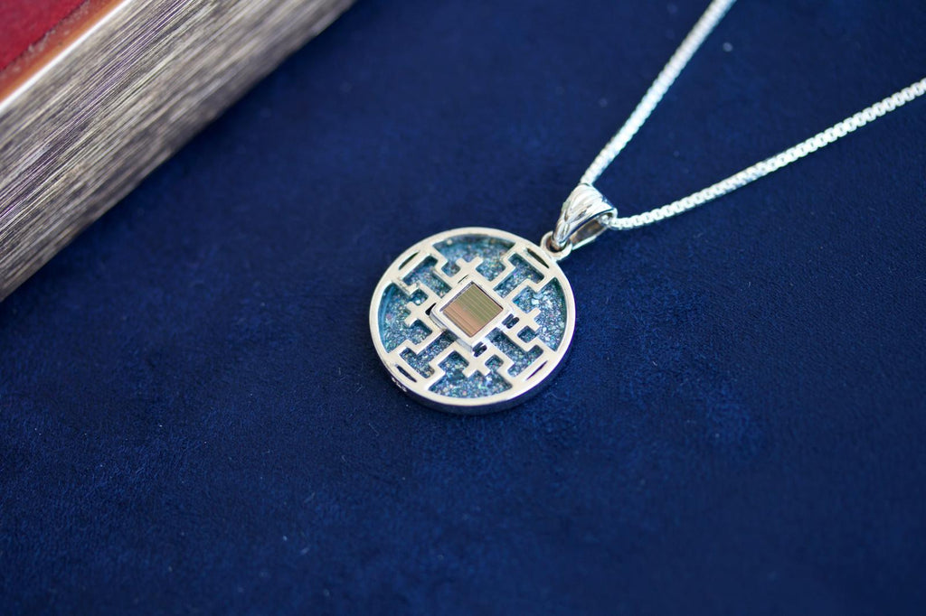 Jerusalem Nano Bible Cross Pendant Handmade in the Holy Land