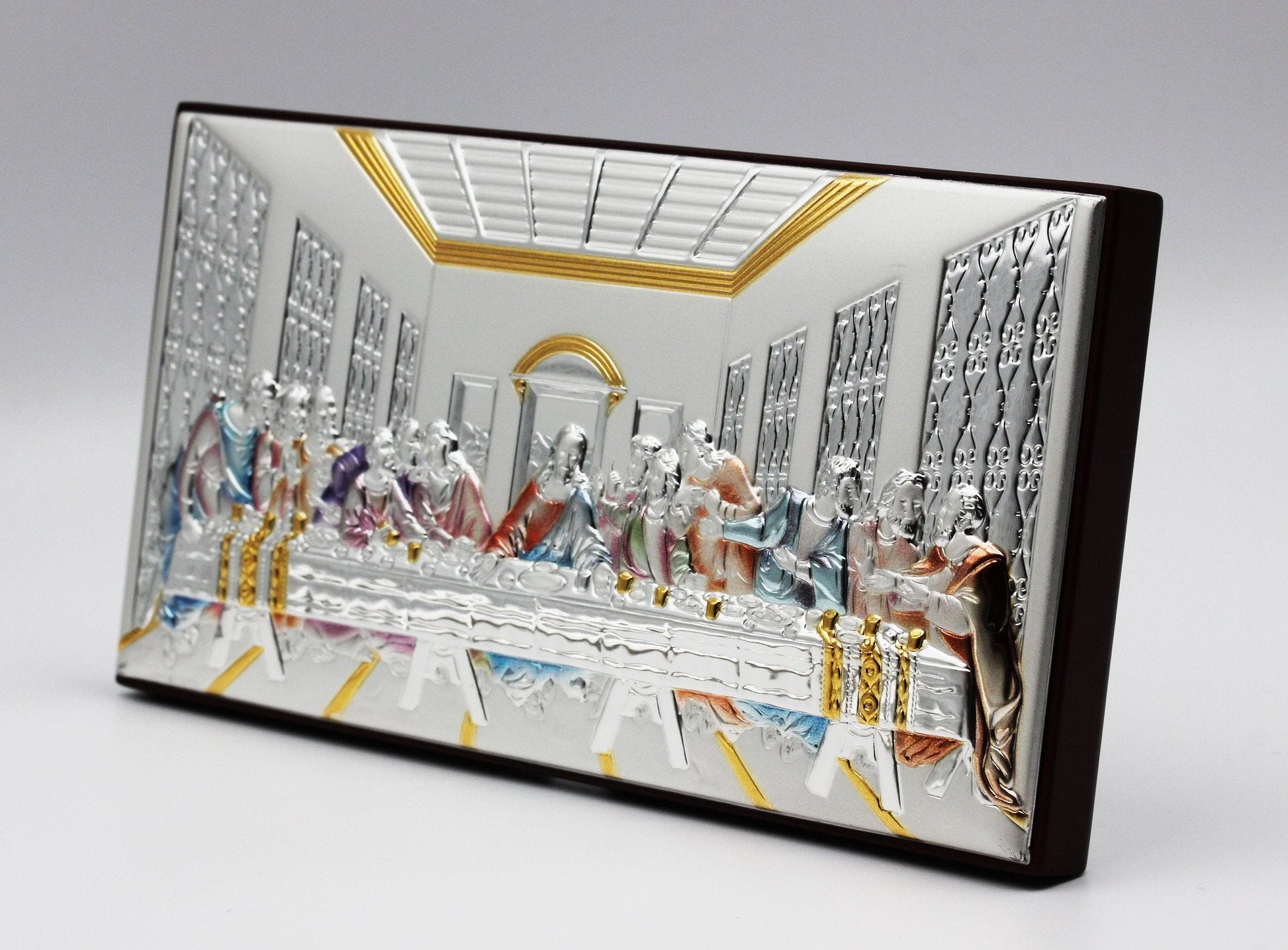 Handcrafted Last Supper Icon - Colorful Design