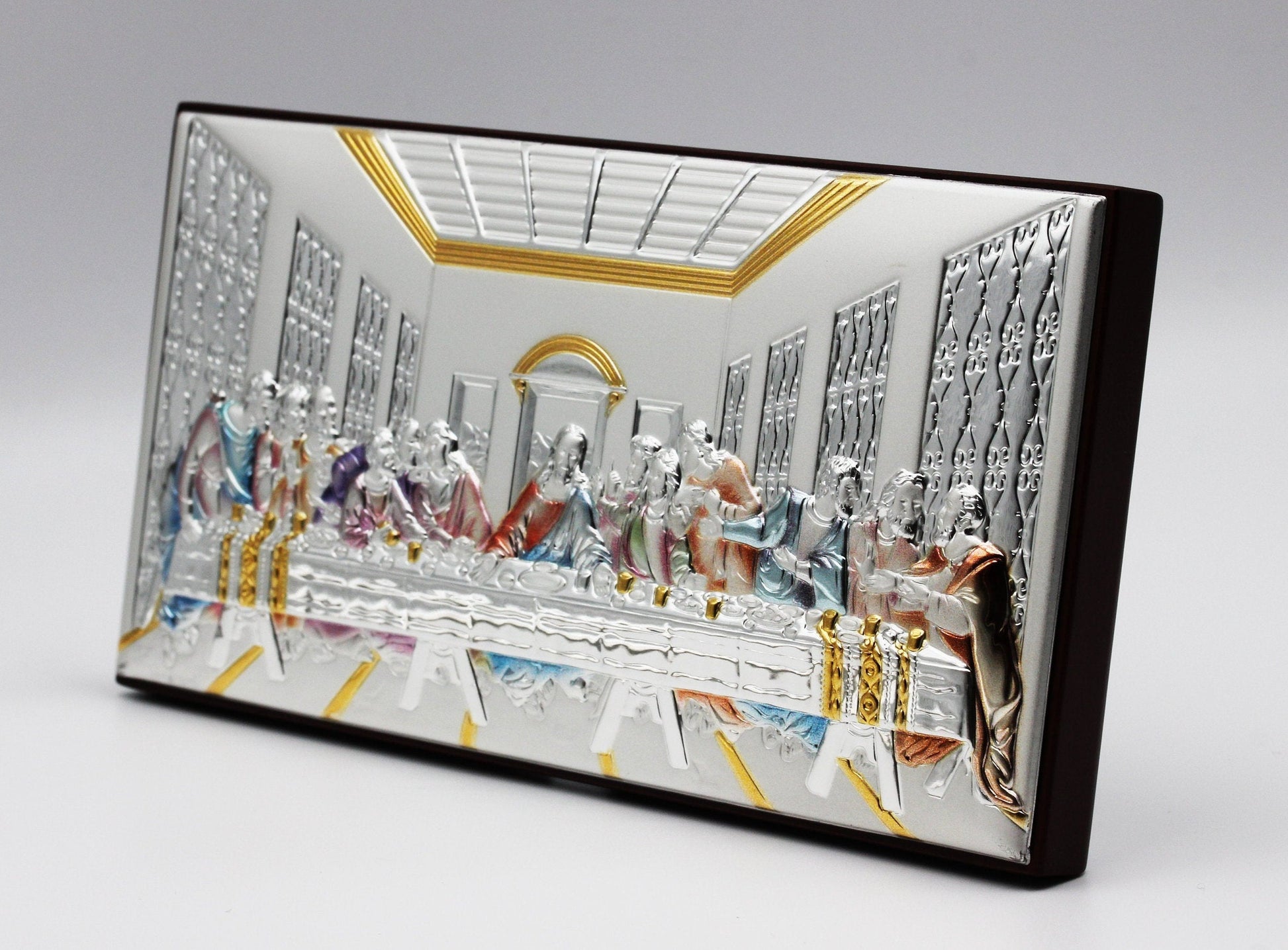 Handcrafted Last Supper Icon - Colorful Design