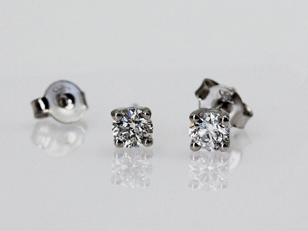 Classic Solitaire Diamond Earrings 0.50ct 14k Gold