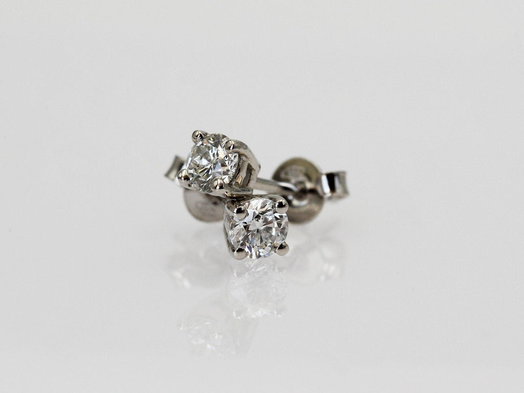 Classic Solitaire Diamond Earrings 0.50ct 14k Gold