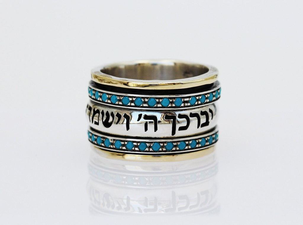 Handmade Black Turquoise Blessing Ring