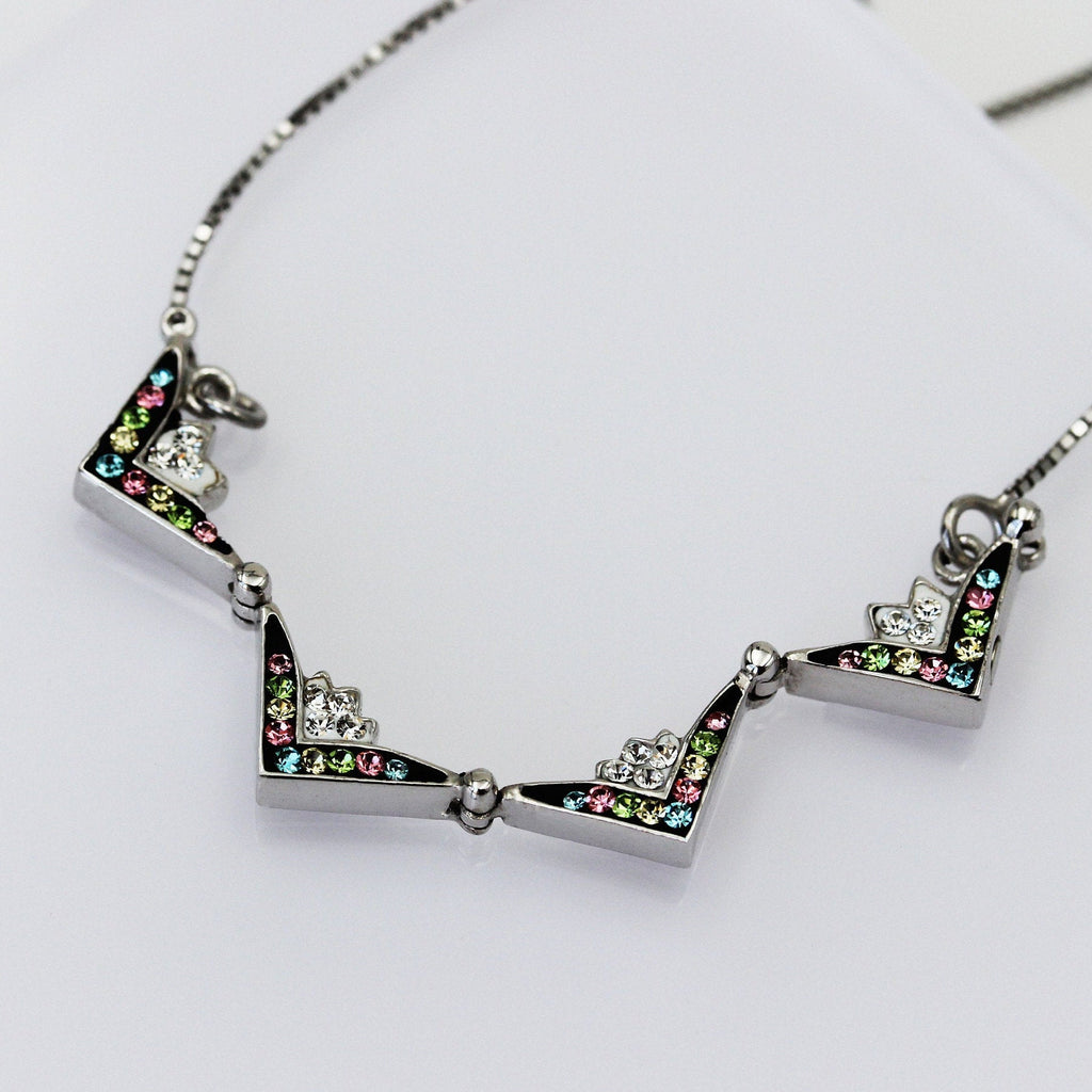 Star of Bethlehem 2-in-1 Opening Pendant in Sterling Silver with Colorful Stones
