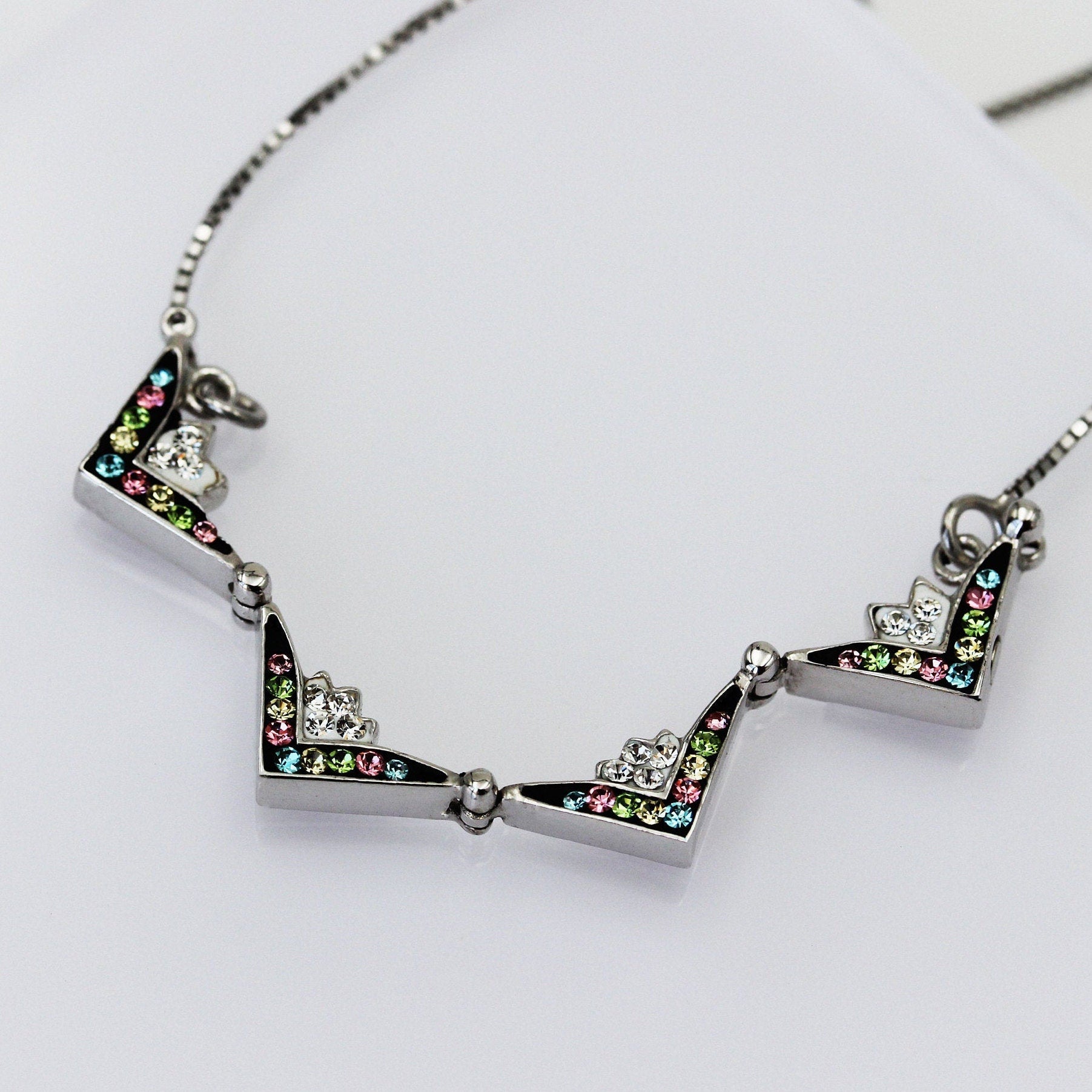 Star of Bethlehem 2-in-1 Opening Pendant in Sterling Silver with Colorful Stones