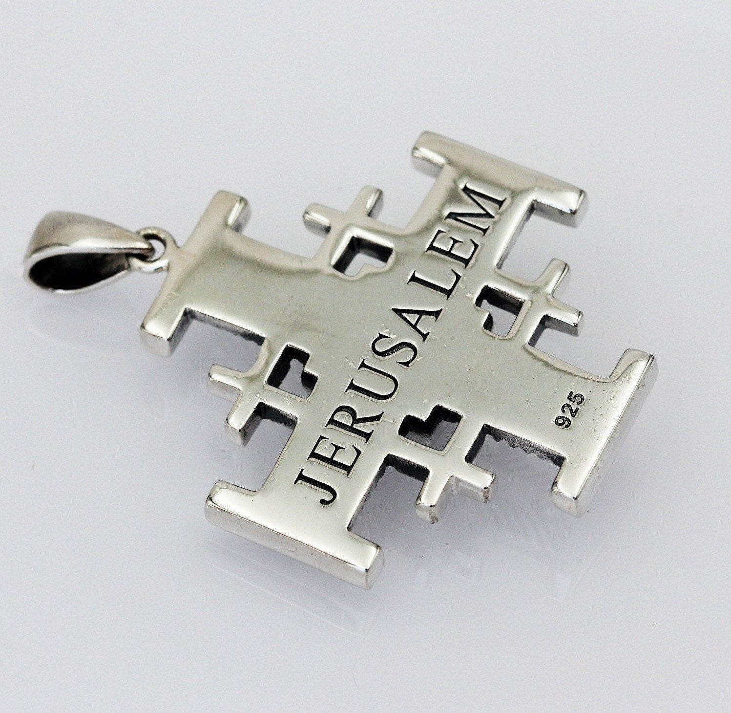 Elegant King Solomon Jerusalem Cross Pendant