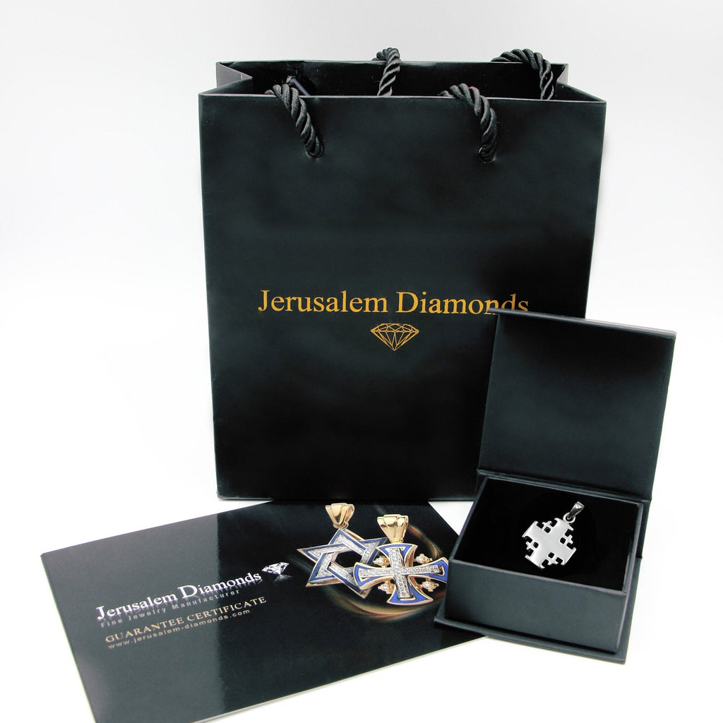 Jerusalem Cross with Jesus Pendant in Silver 925