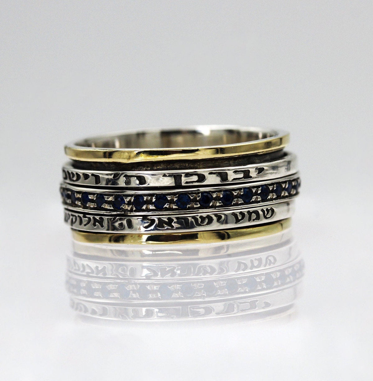 Protection Diamond Rings Hear O Israel Divine Sapphire Ring of Protection – Jerusalem Diamonds