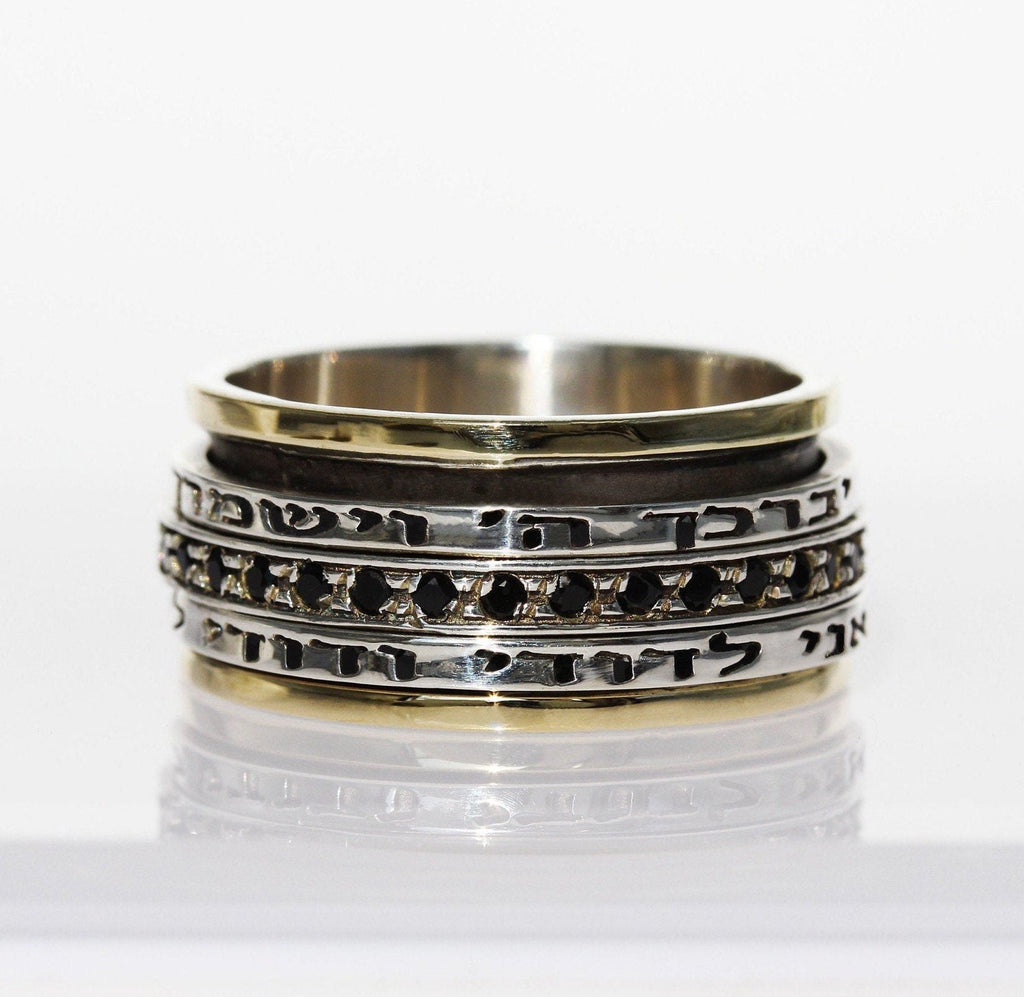 Handmade Black Onyx Blessing Ring for Strength and Love