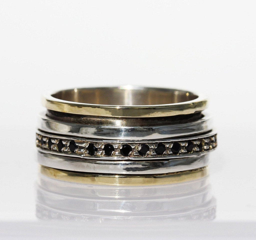 Handmade Black Onyx Blessing Ring for Strength and Love