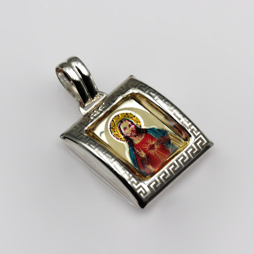Jesus Sacred Heart Pendant in 925 Silver
