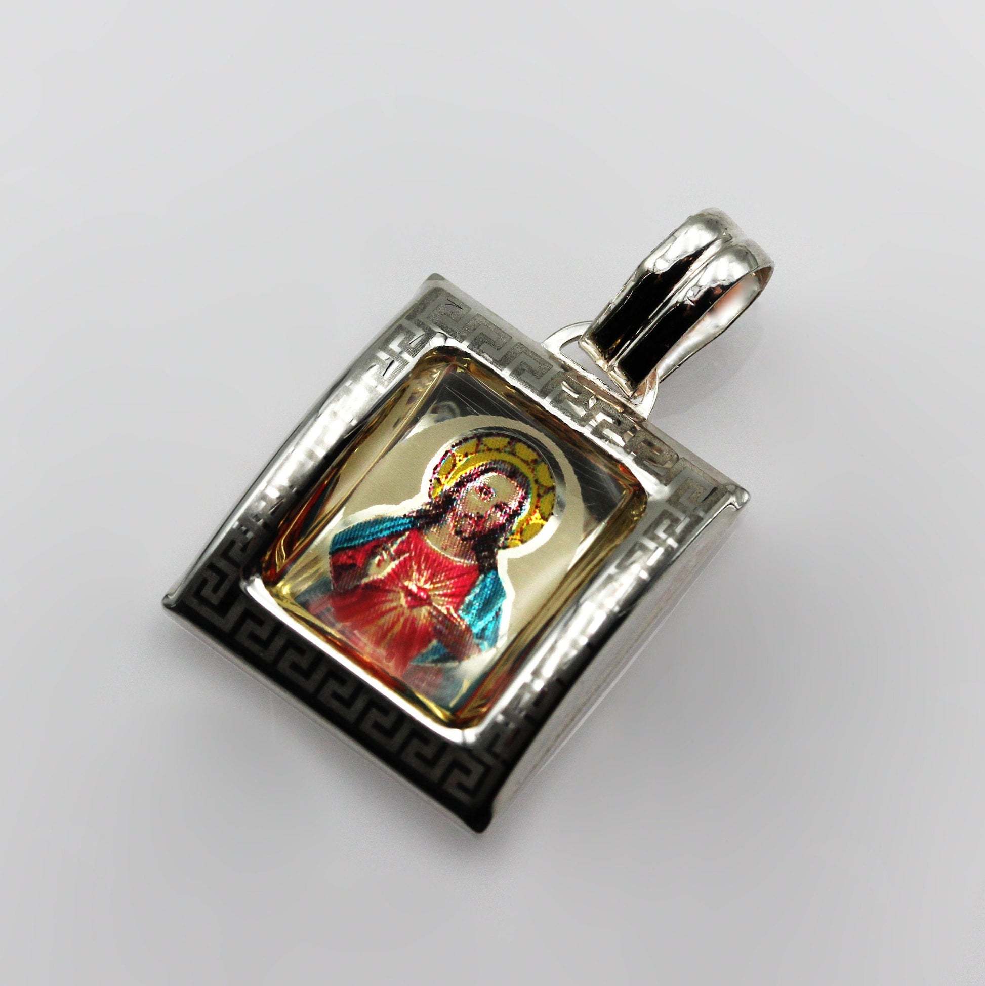 Jesus Sacred Heart Pendant in 925 Silver
