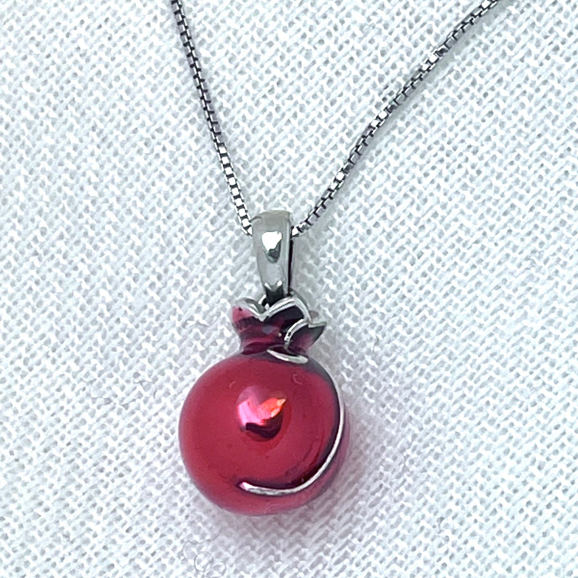 Pomegranate Pendant in Silver 925 with Matching Silver Chain