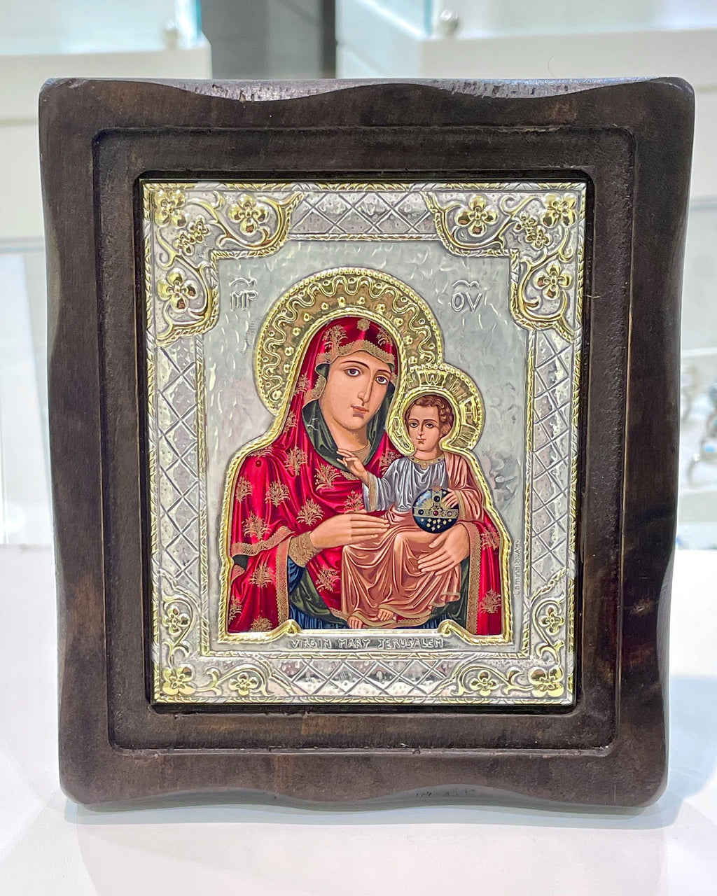 Virgin Mary & Jesus Icon – Silver 925