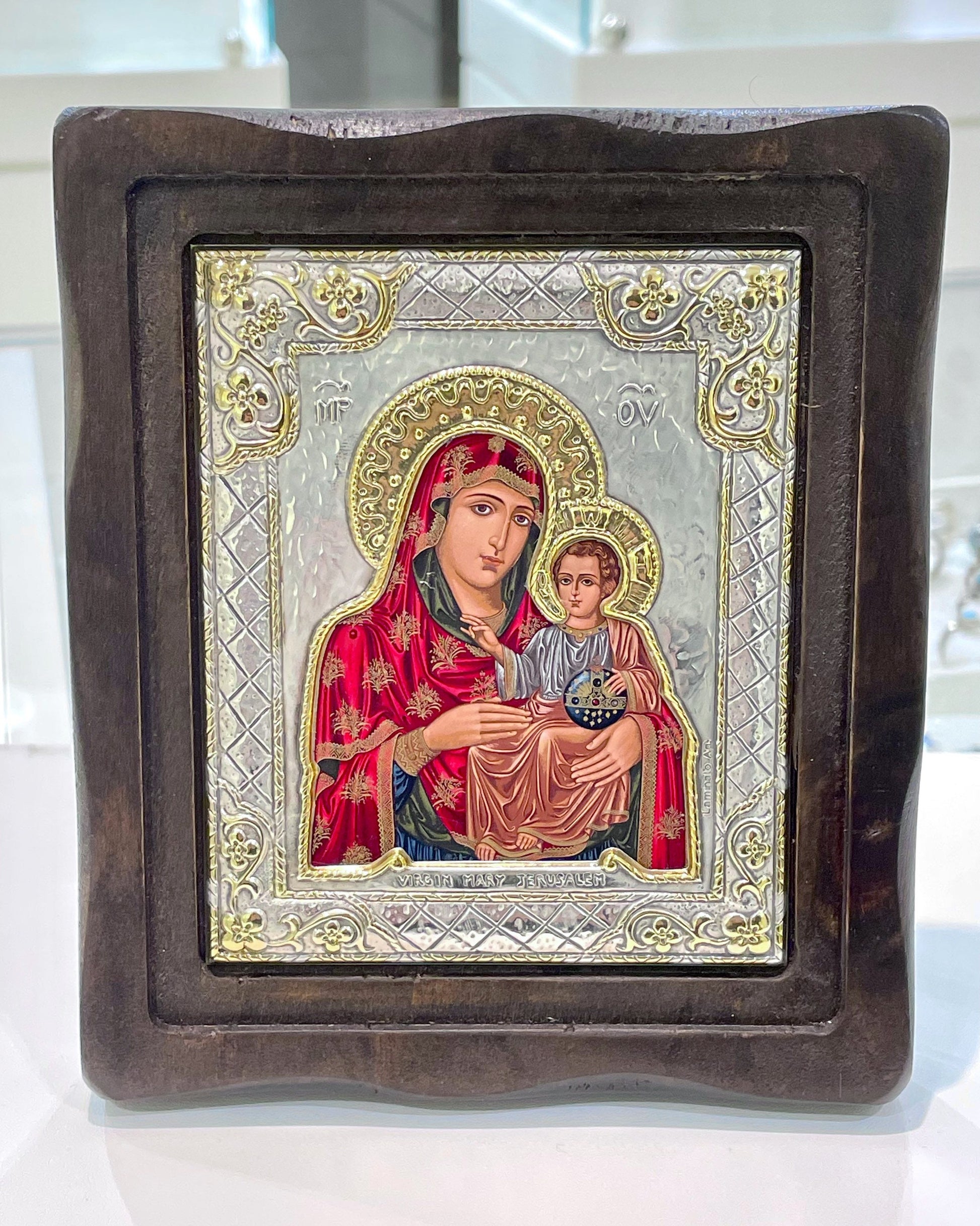 Virgin Mary & Jesus Icon – Silver 925