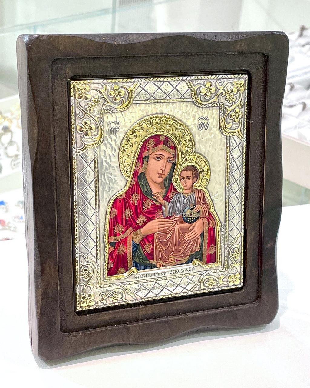 Virgin Mary & Jesus Icon – Silver 925