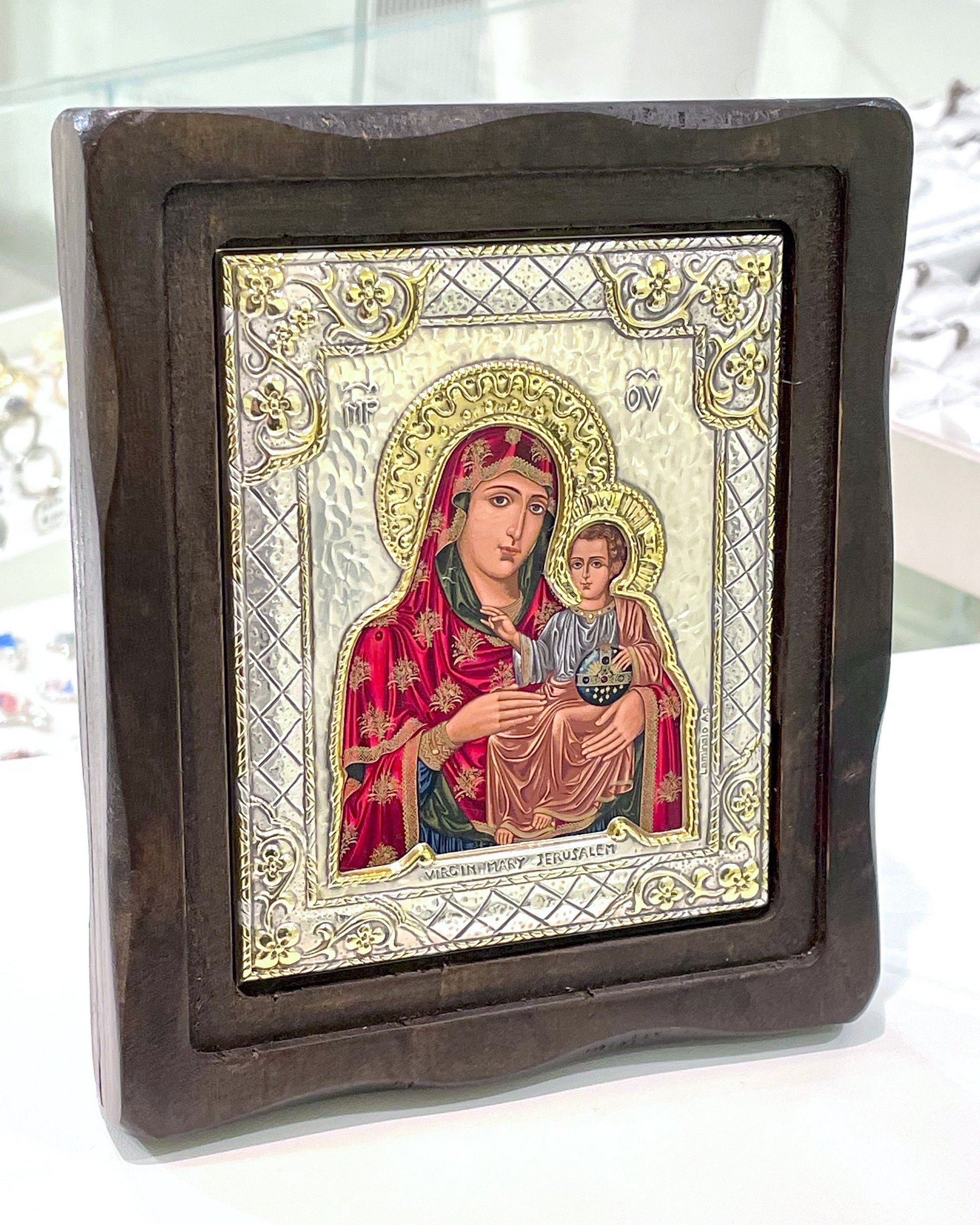 Virgin Mary & Jesus Icon – Silver 925