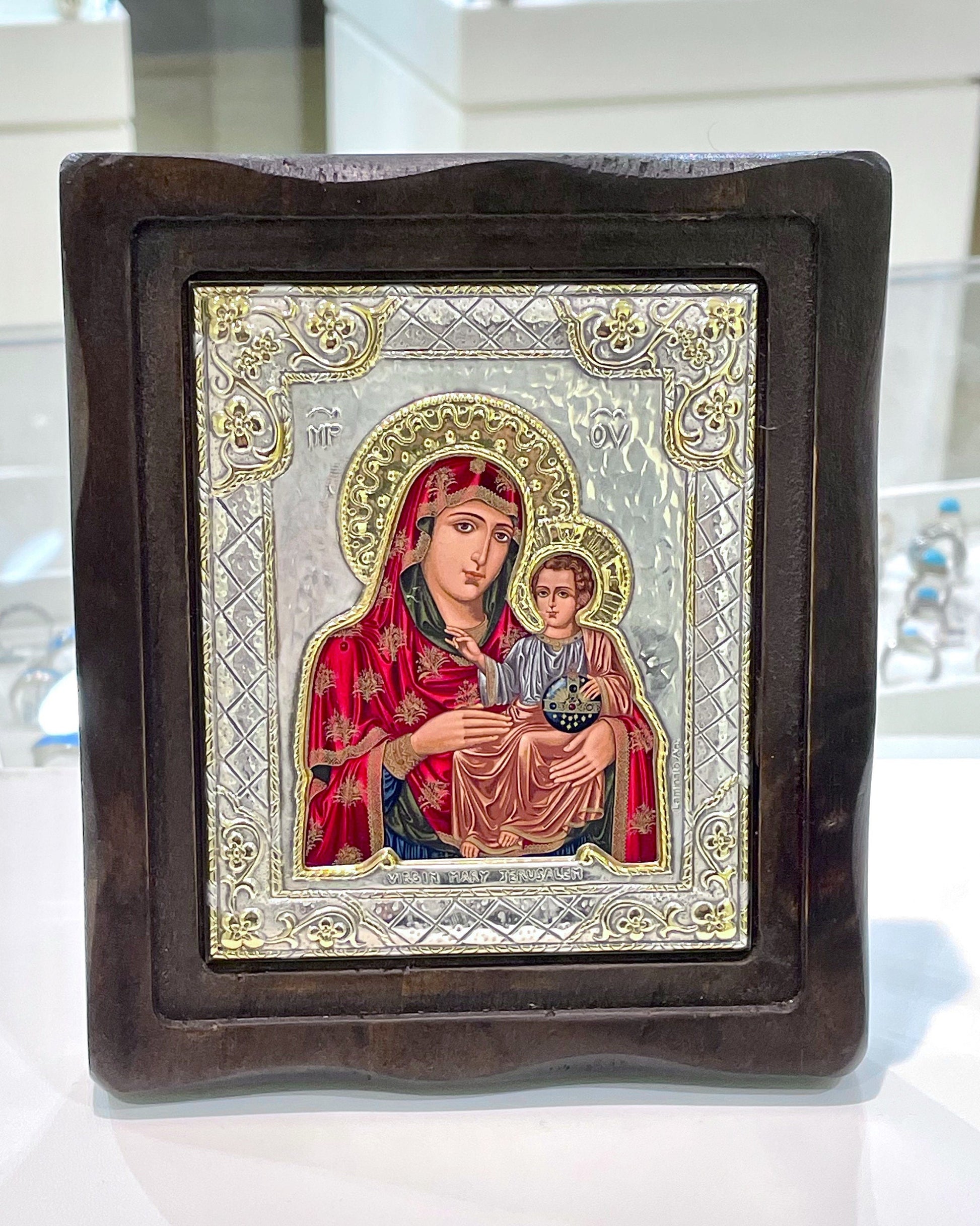Virgin Mary & Jesus Icon – Silver 925