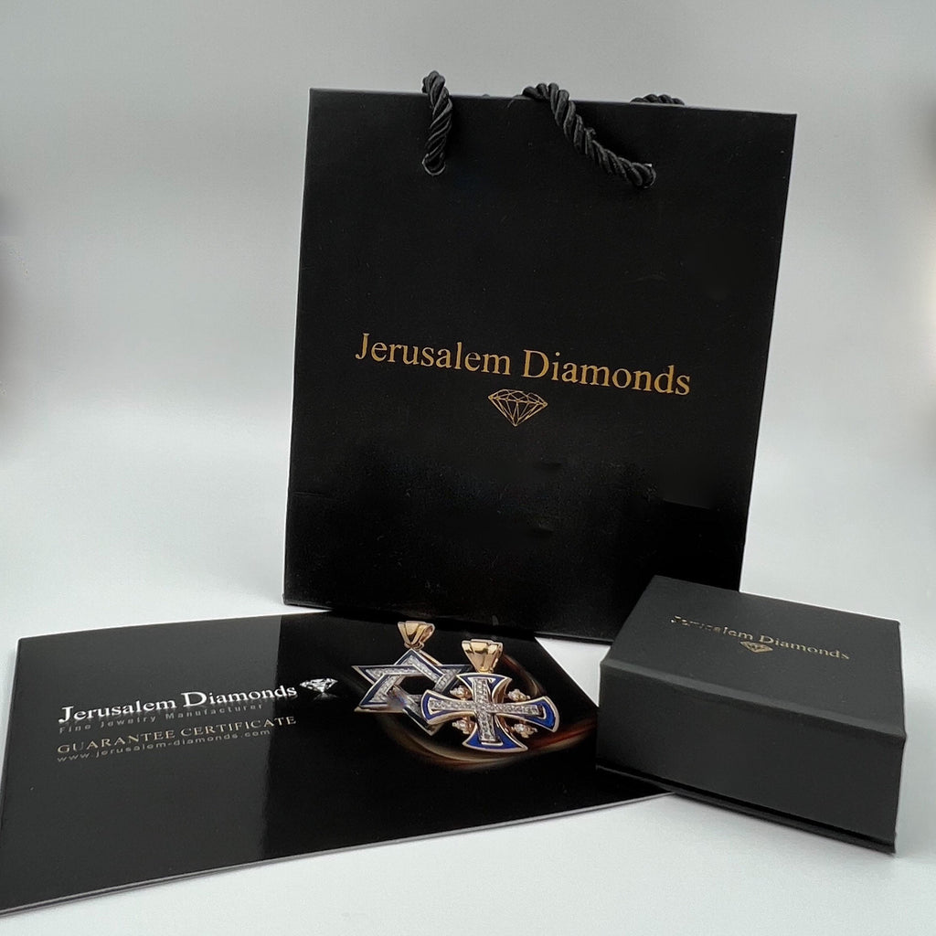 Elegant Star of Bethlehem Necklace in 925 Silver and Blue Enamel with Shimmering Zircons