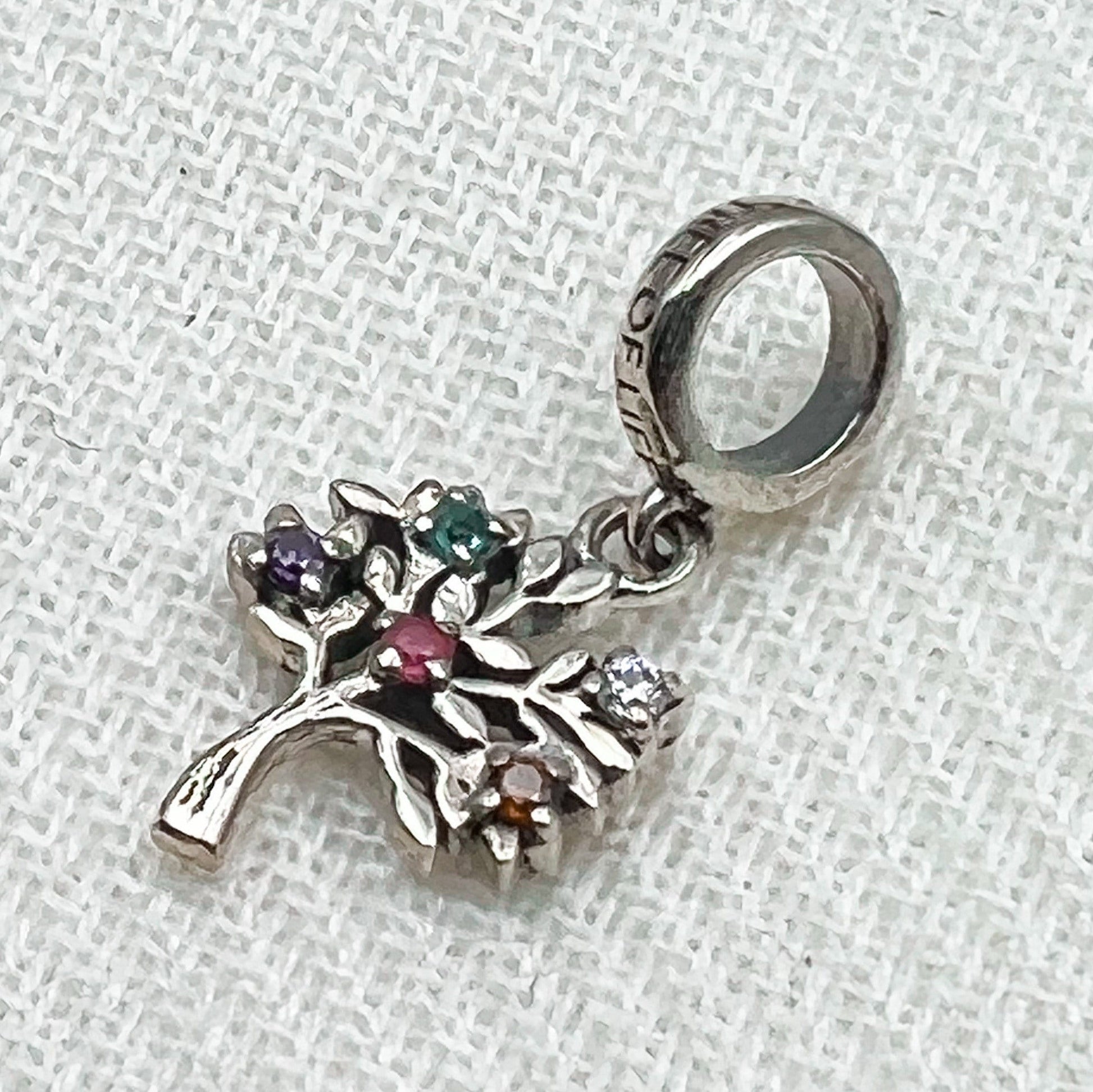 Tree of Life Pandora Charm in Silver 925 with Vibrant Zircon Accents