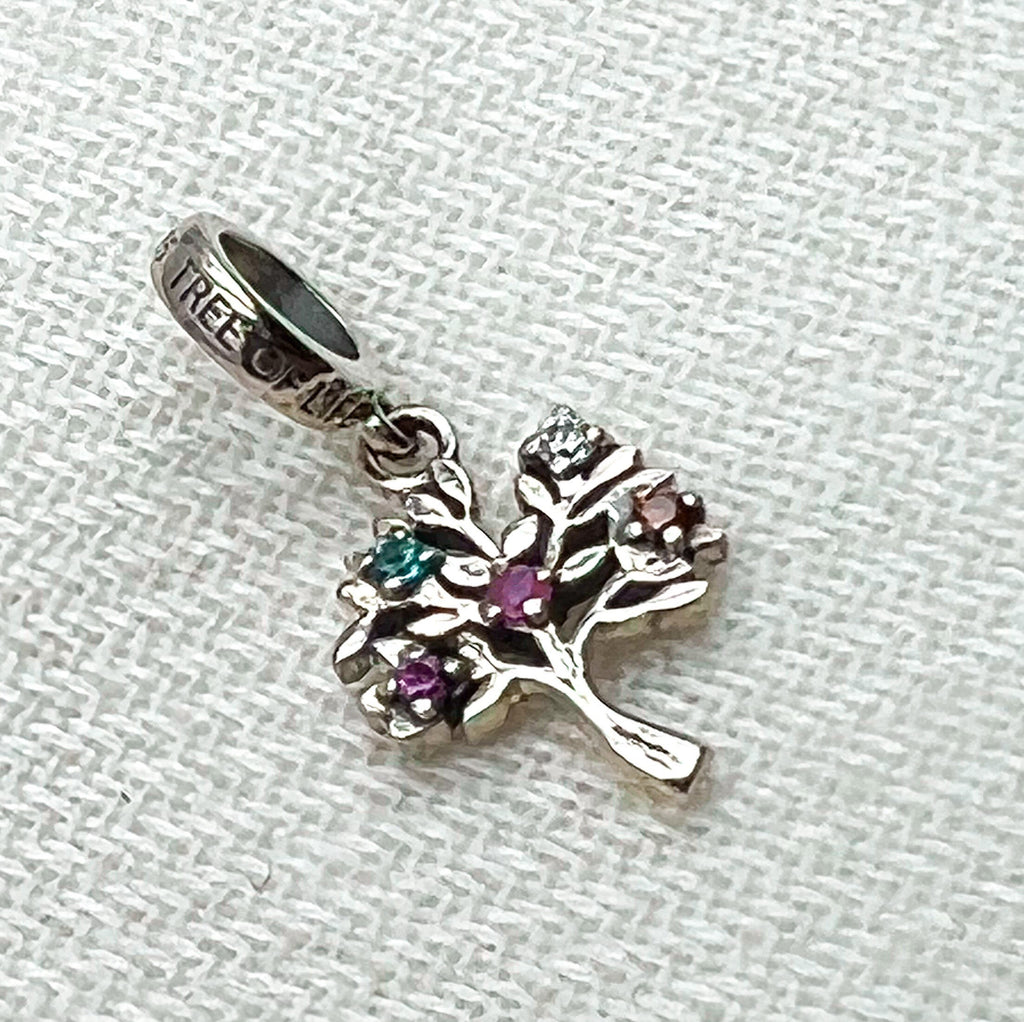 Tree of Life Pandora Charm in Silver 925 with Vibrant Zircon Accents