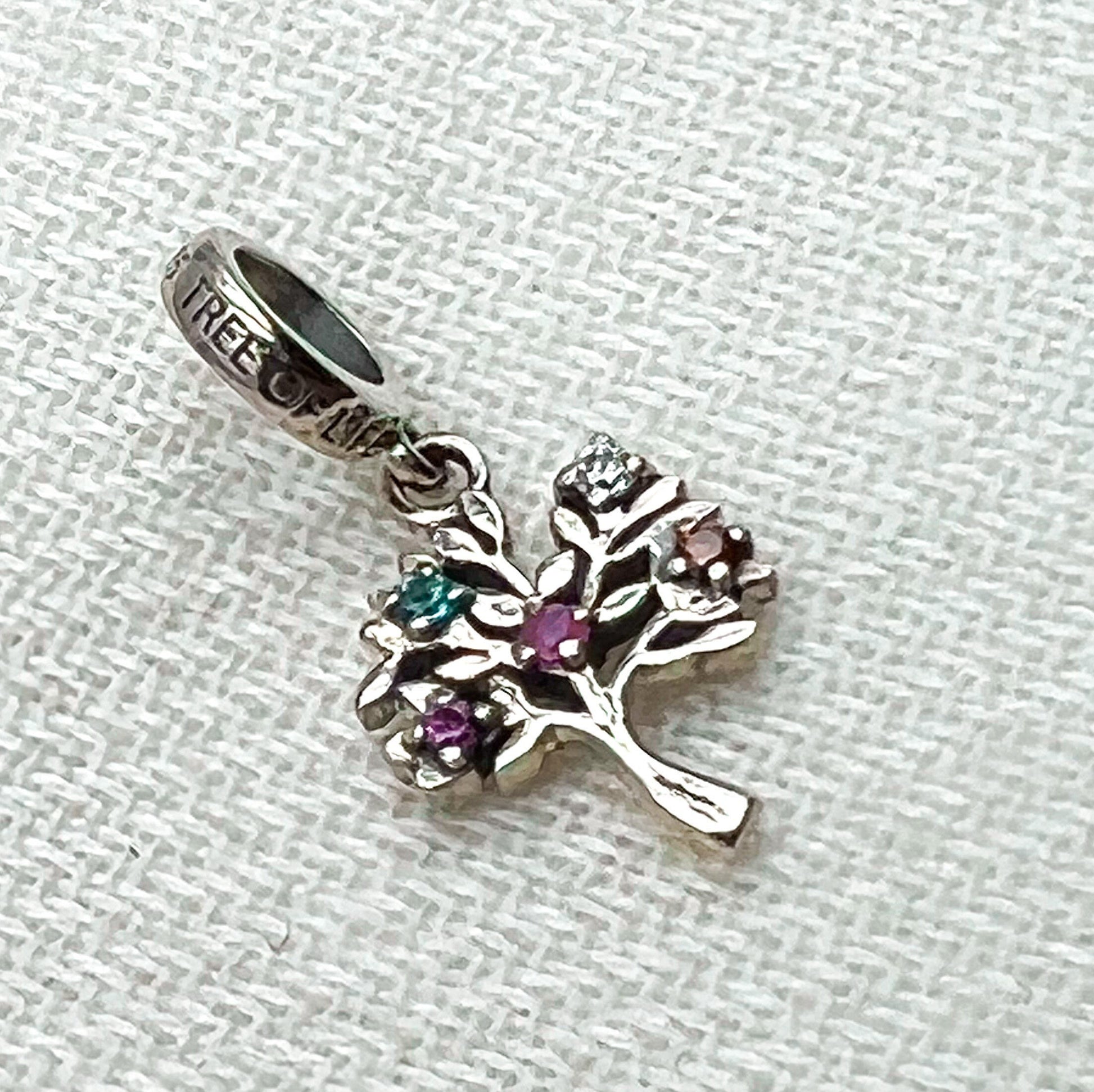 Tree of Life Pandora Charm in Silver 925 with Vibrant Zircon Accents