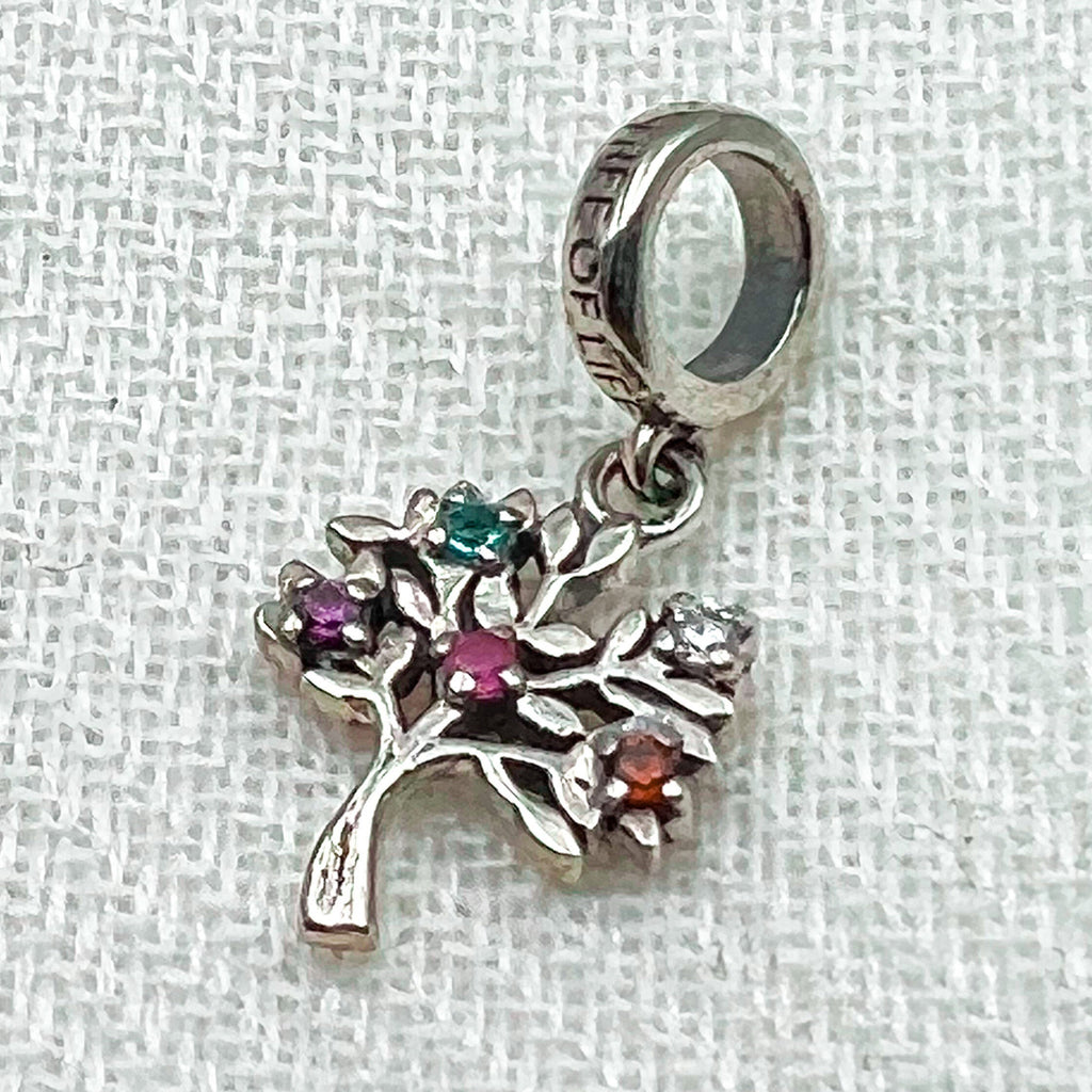 Tree of Life Pandora Charm in Silver 925 with Vibrant Zircon Accents