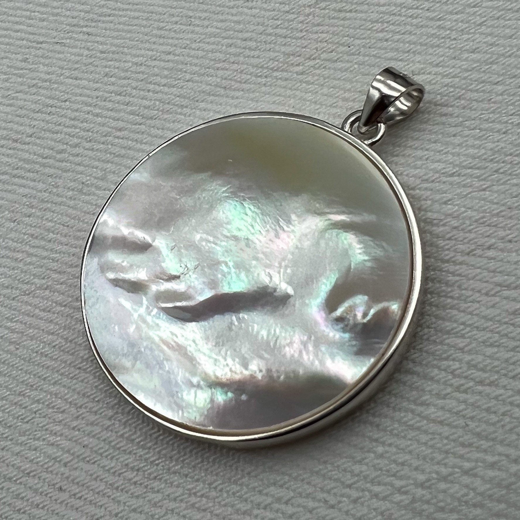 Tree of Life Pendant in Sterling Silver 925 with Mother of Pearl and Colorful Stones