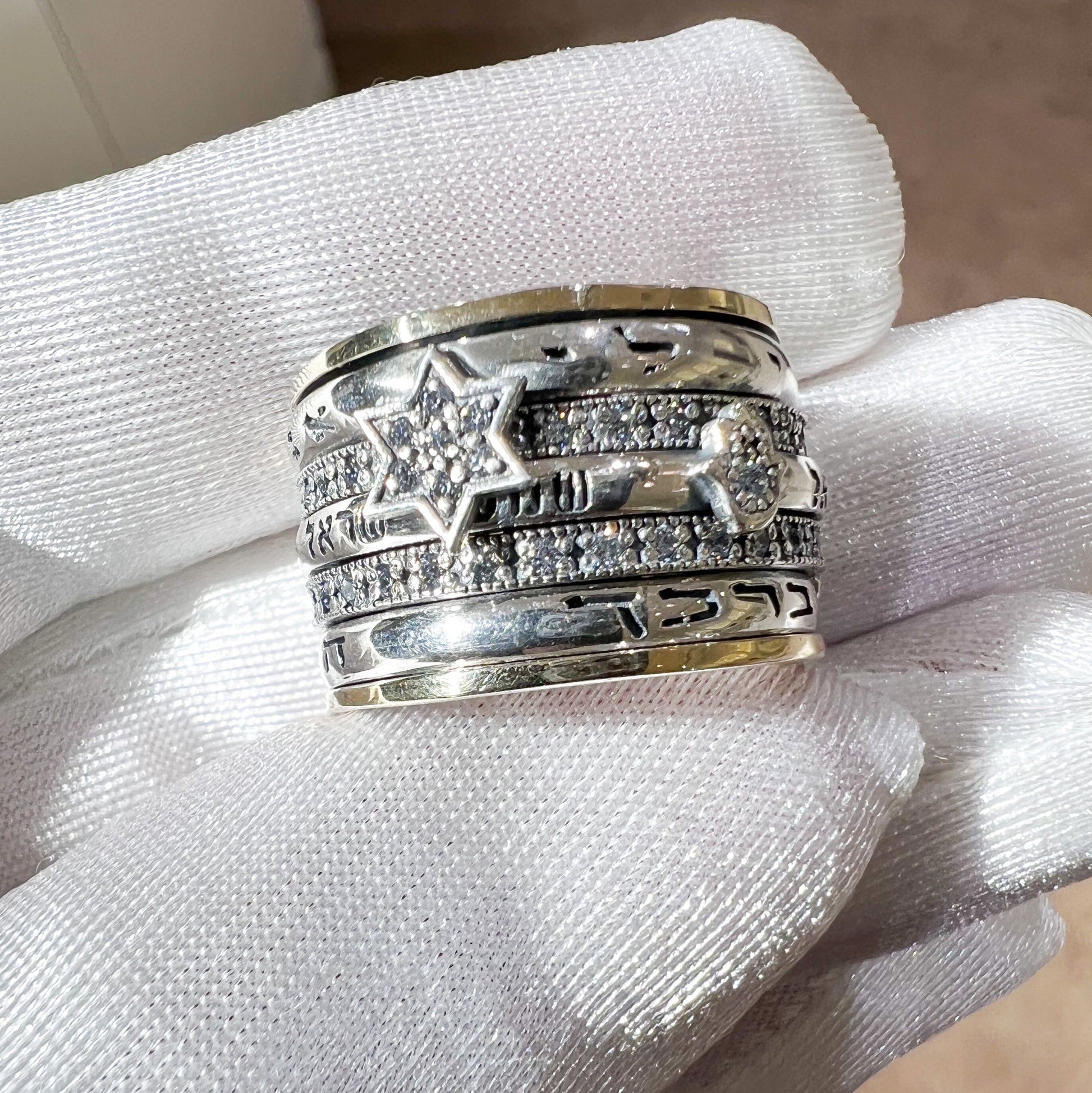 Handcrafted Blessing Ring with Sacred Symbols