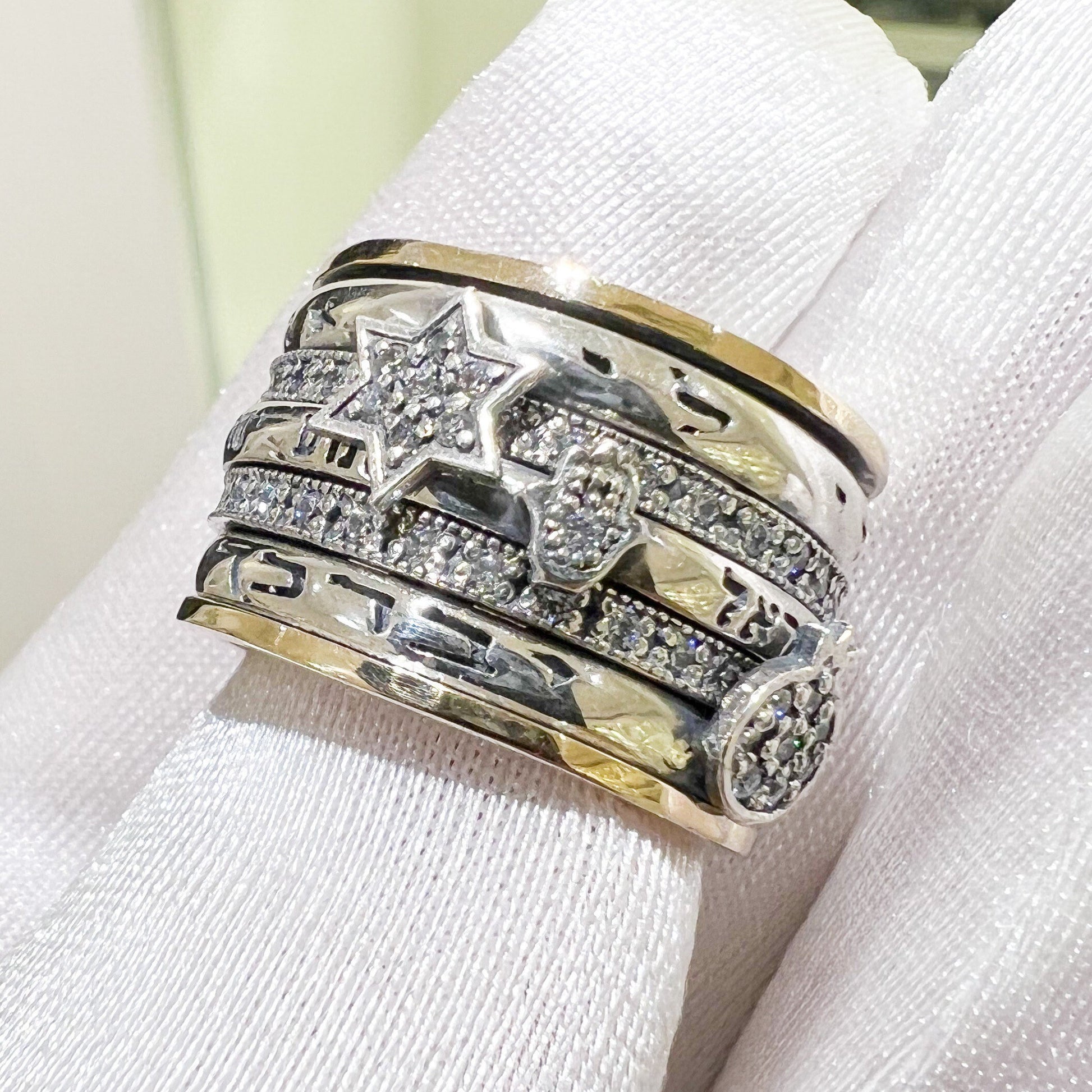 Handcrafted Blessing Ring with Sacred Symbols