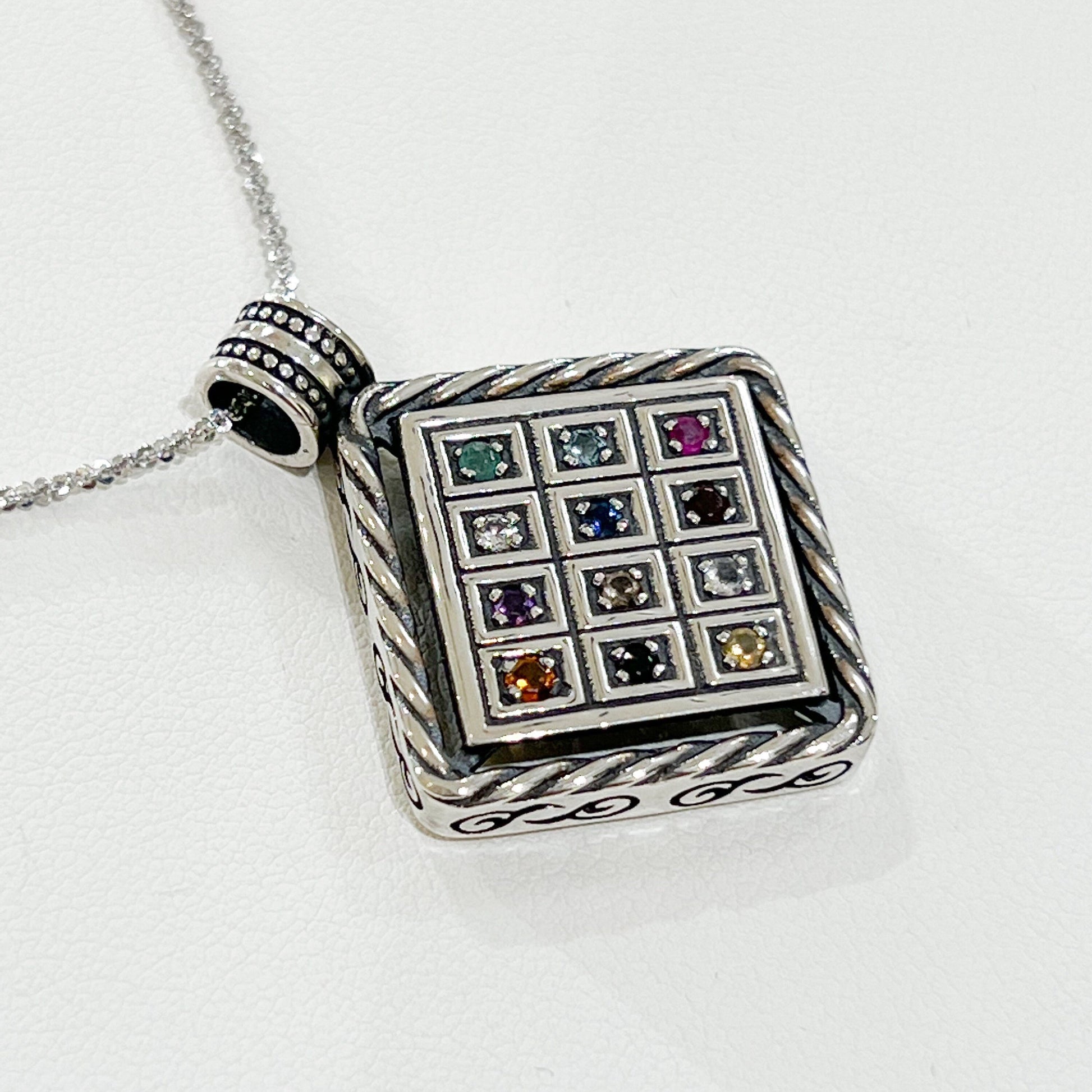 Sacred Hoshen Pendant with 12 Stones - Inspired by the High Priest’s Breastplate