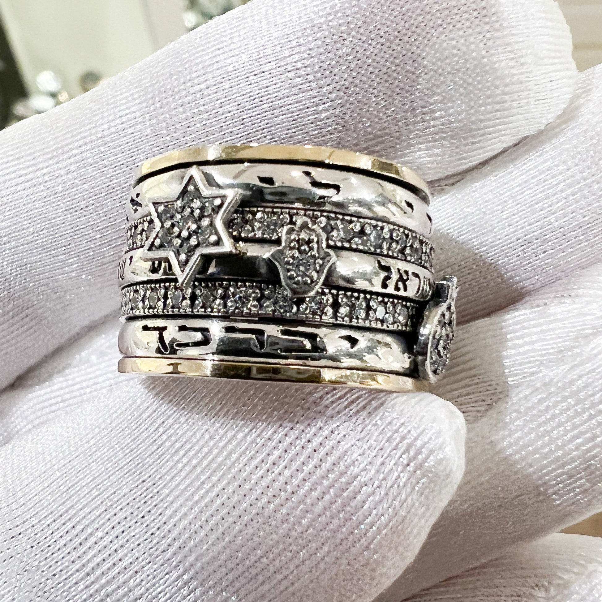 Handcrafted Blessing Ring with Sacred Symbols