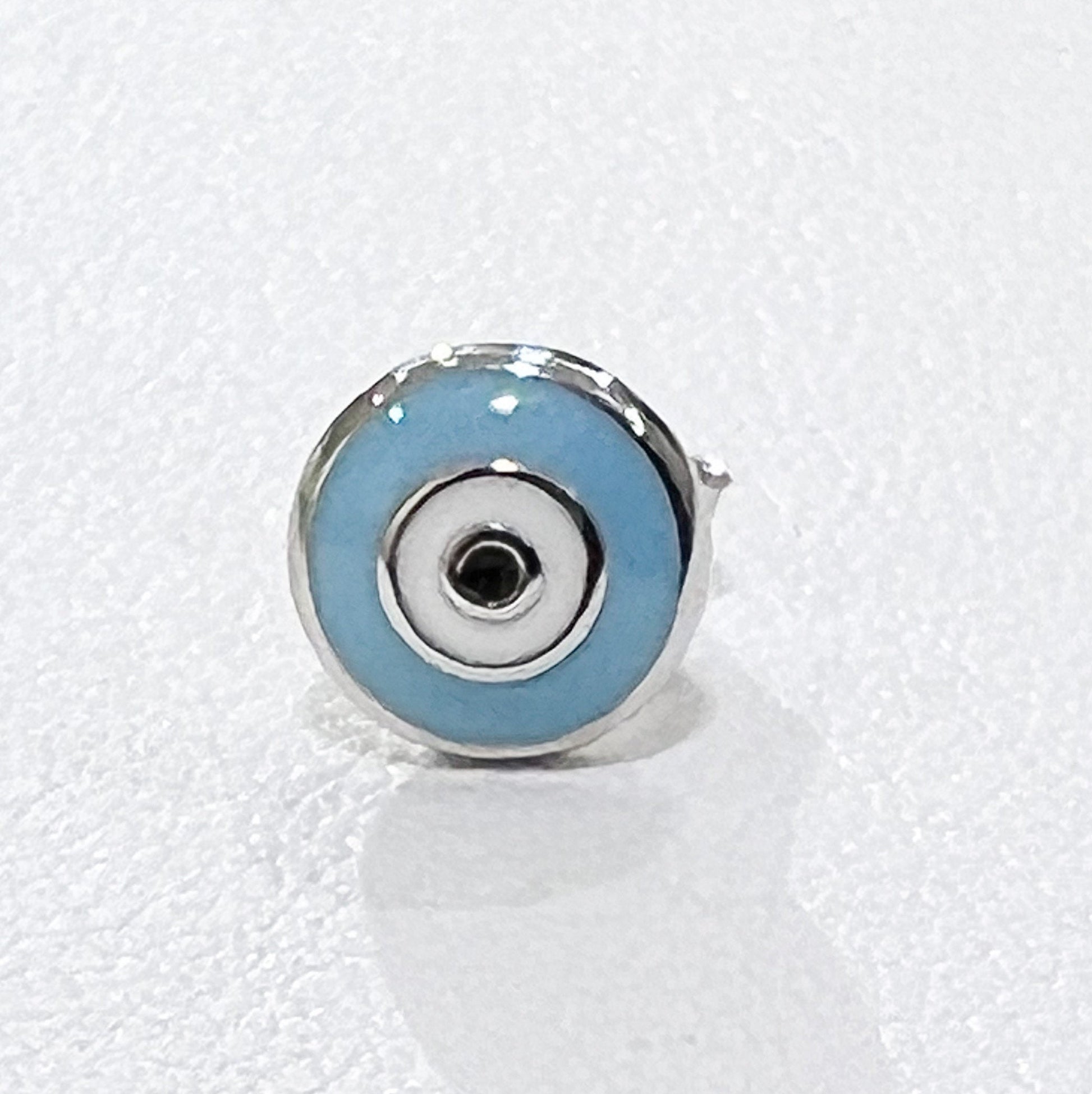 Turquoise Enamel Guardian Eye Stud Earring in Silver 925