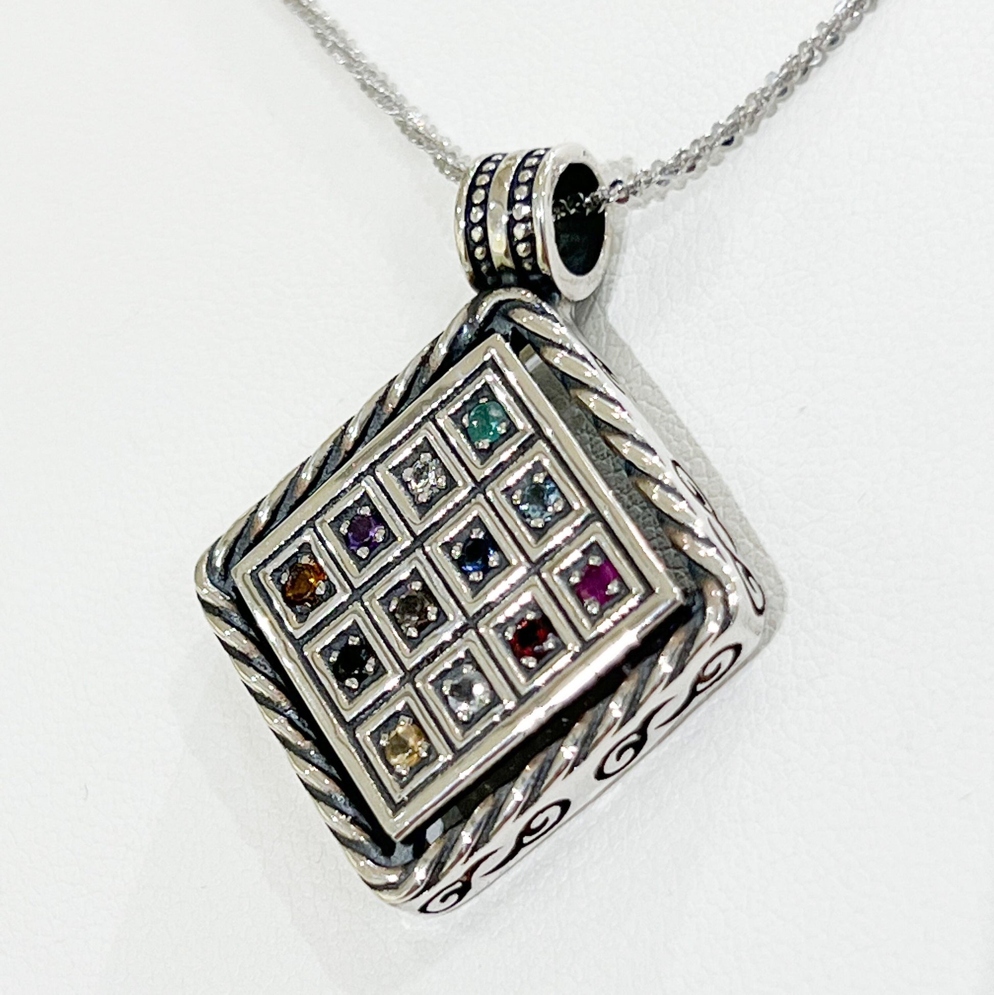 Sacred Hoshen Pendant with 12 Stones - Inspired by the High Priest’s Breastplate