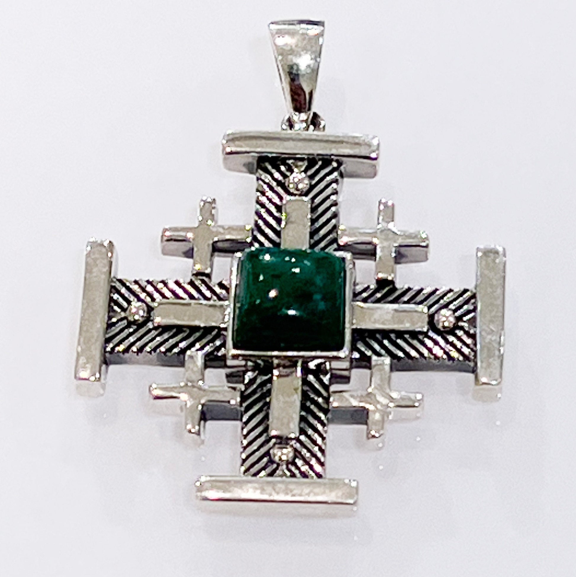 Elegant King Solomon Jerusalem Cross Pendant