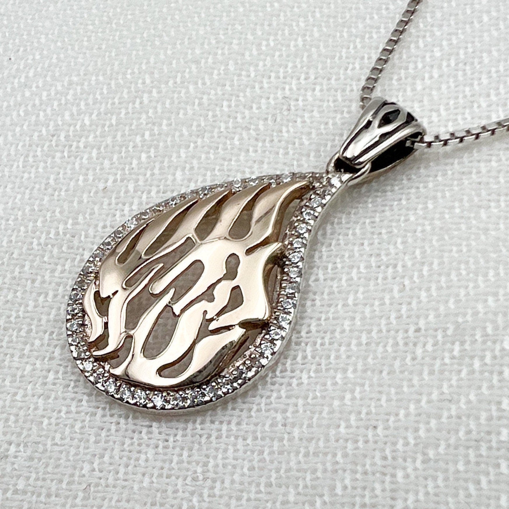 Inspiring Mashiach Pendant in Silver 925 and Gold