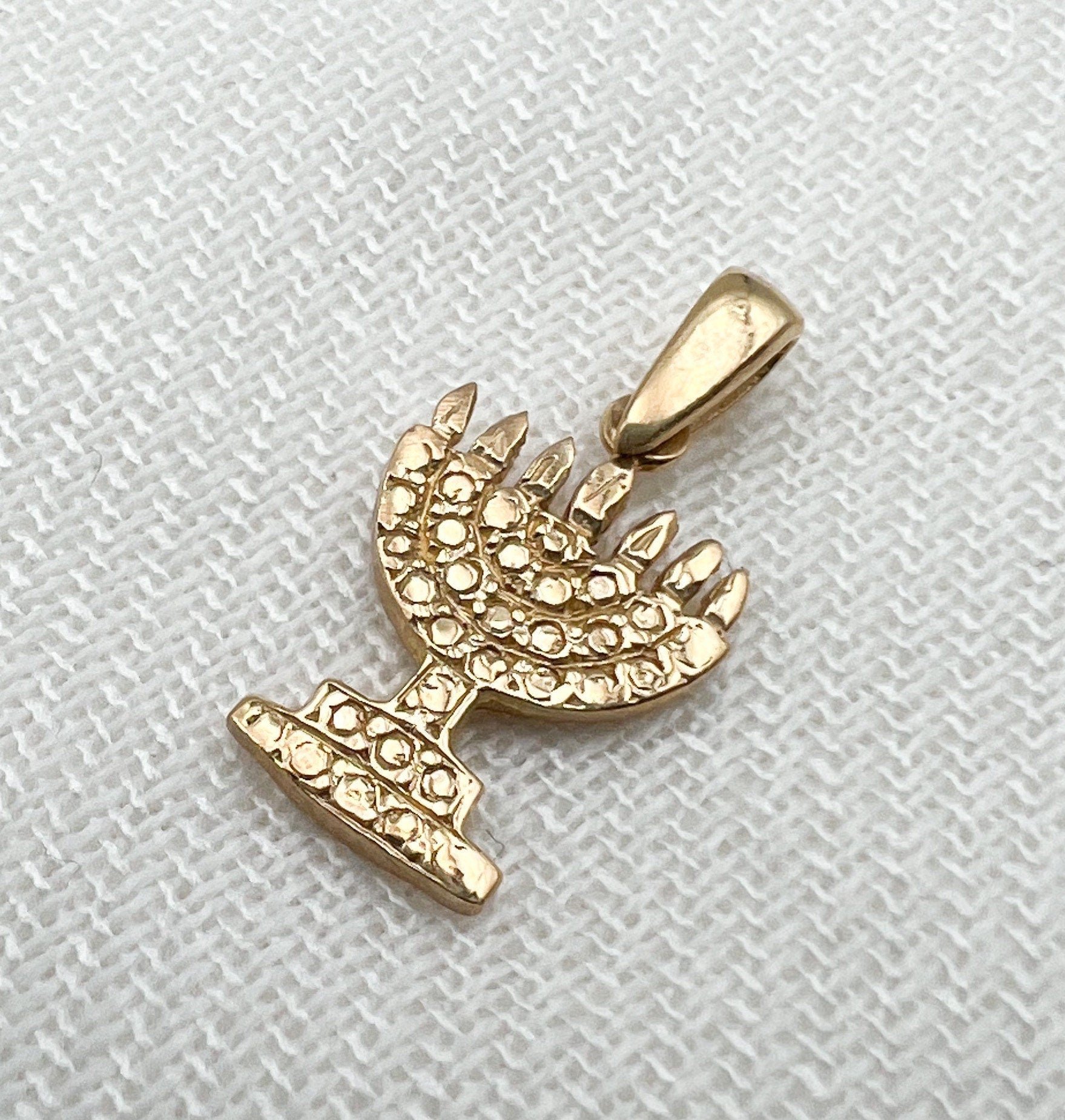Timeless 14k Gold Menorah Pendant