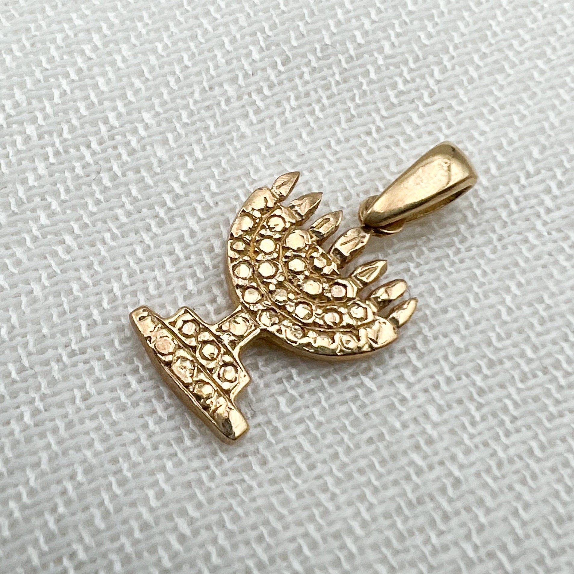 Timeless 14k Gold Menorah Pendant