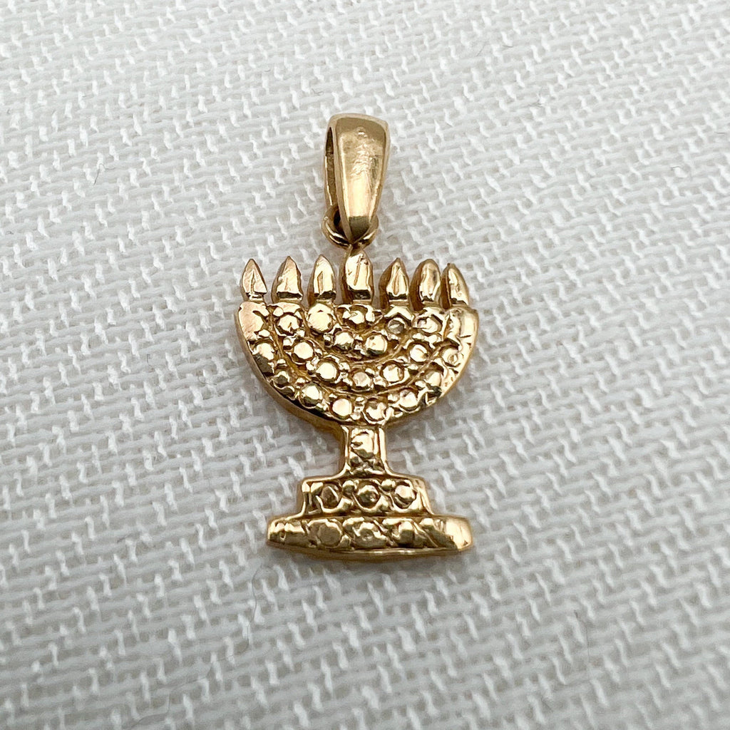 Timeless 14k Gold Menorah Pendant
