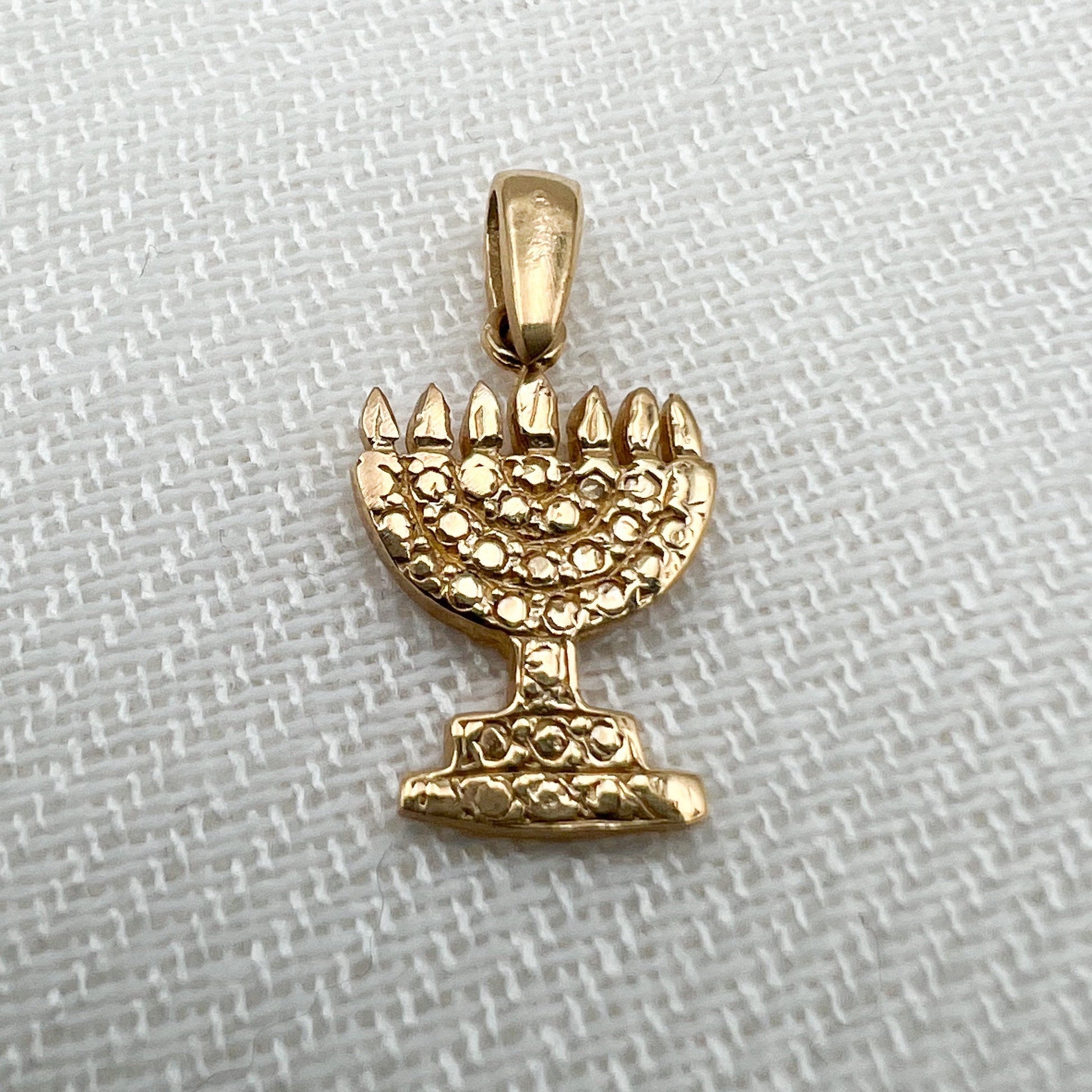 Timeless 14k Gold Menorah Pendant